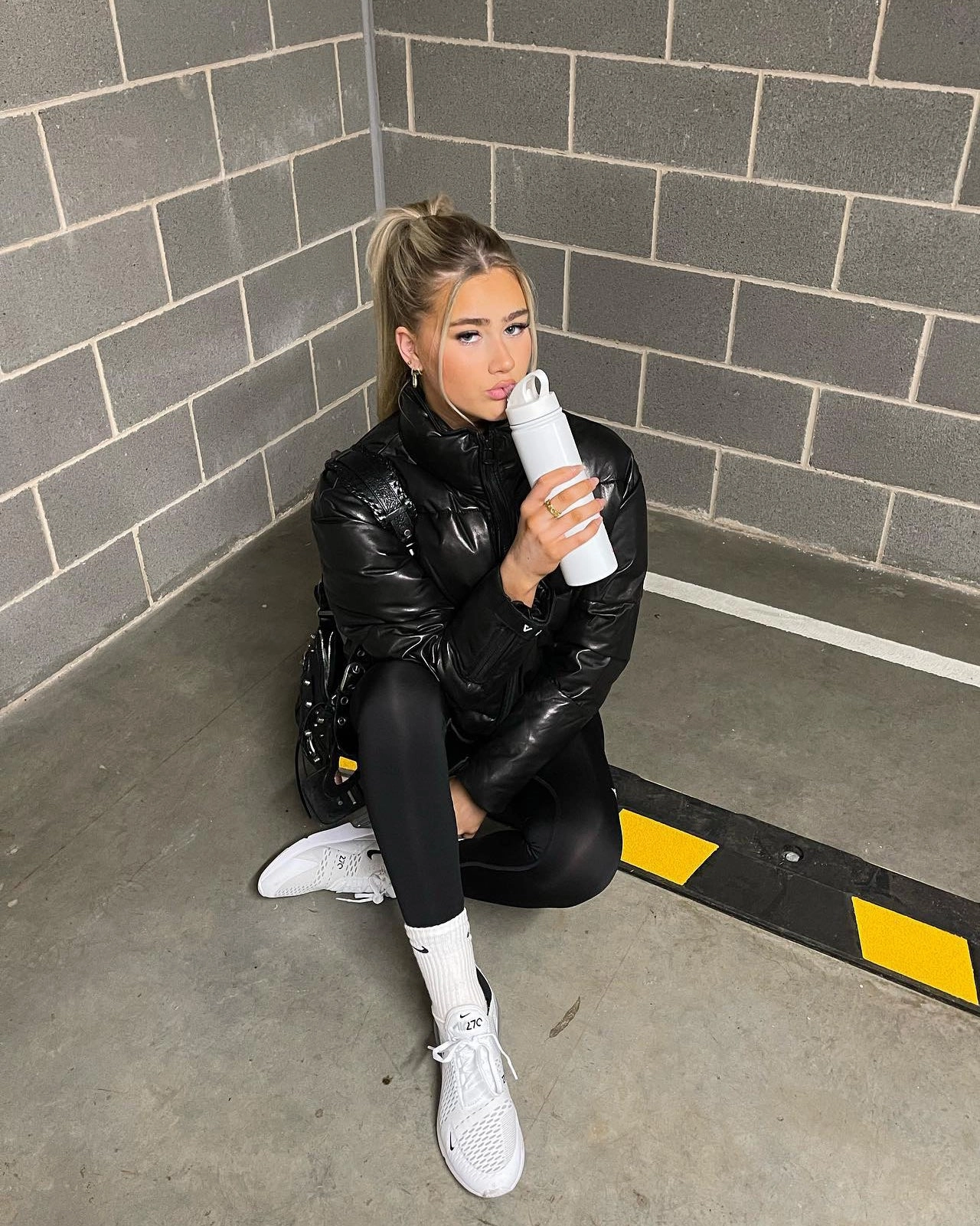 Instance Stylish Warmth PYRA Women's Vandal Leather Puffa Black