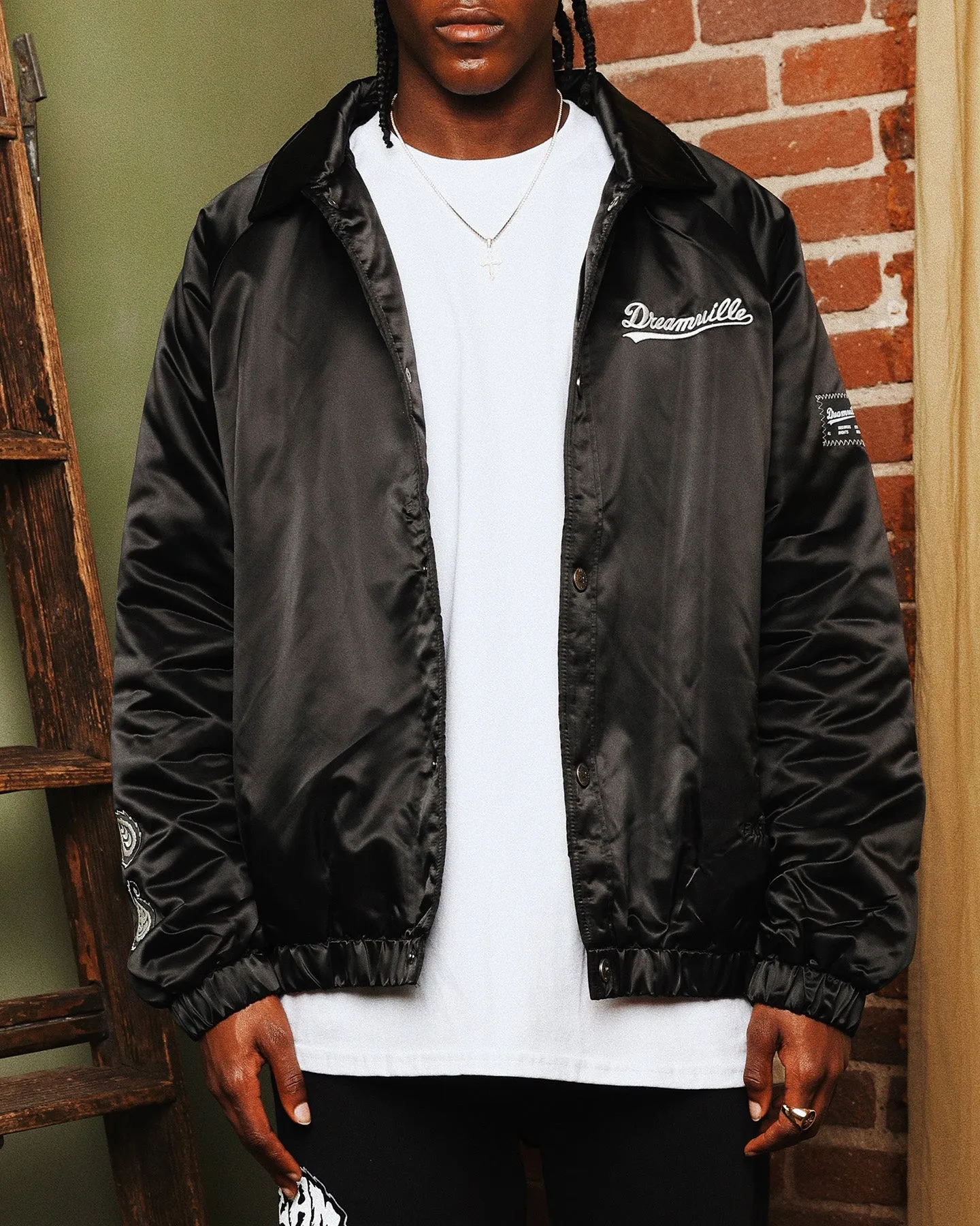Dreamville Dreamville Paisley Coach Jacket Black suitable for performance costumes
