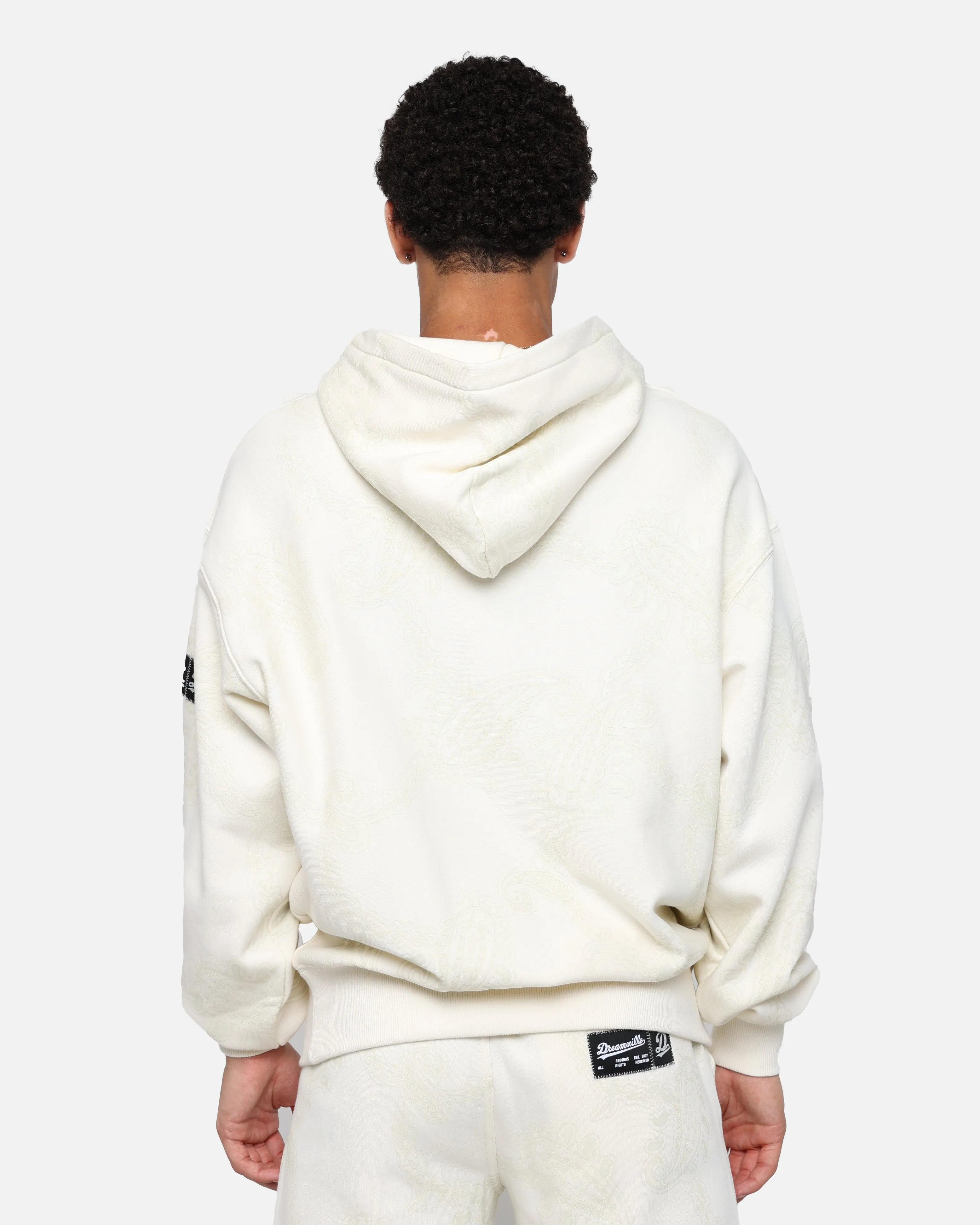 work event Convertible Collar Style Dreamville Records Hoodie Cream