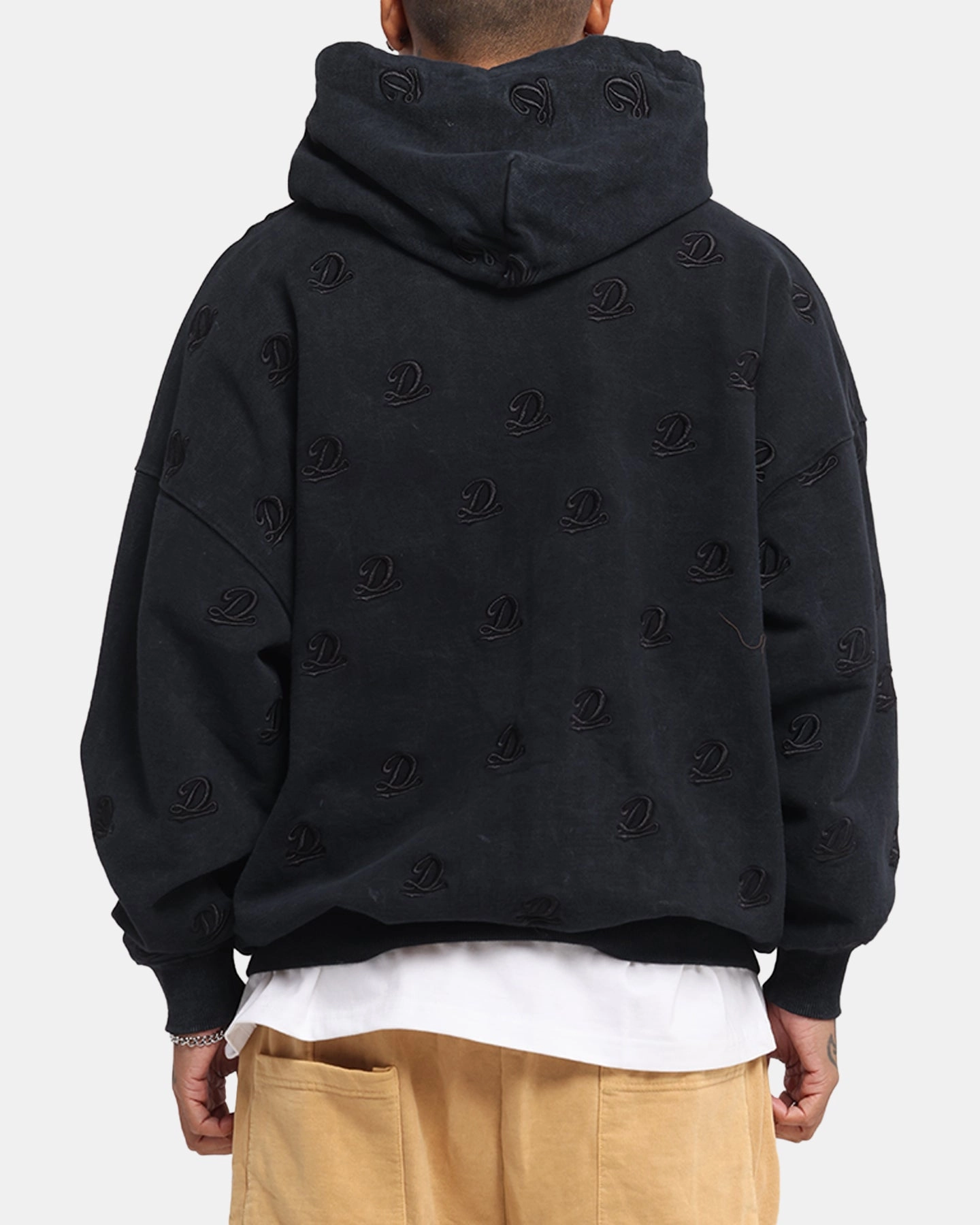 Dreamville Logo All Over Zip Hoodie Dark Grey DurableShell