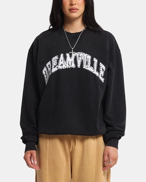 Allergen Free Processing Cozy Look Dreamville Stars Crewneck Black