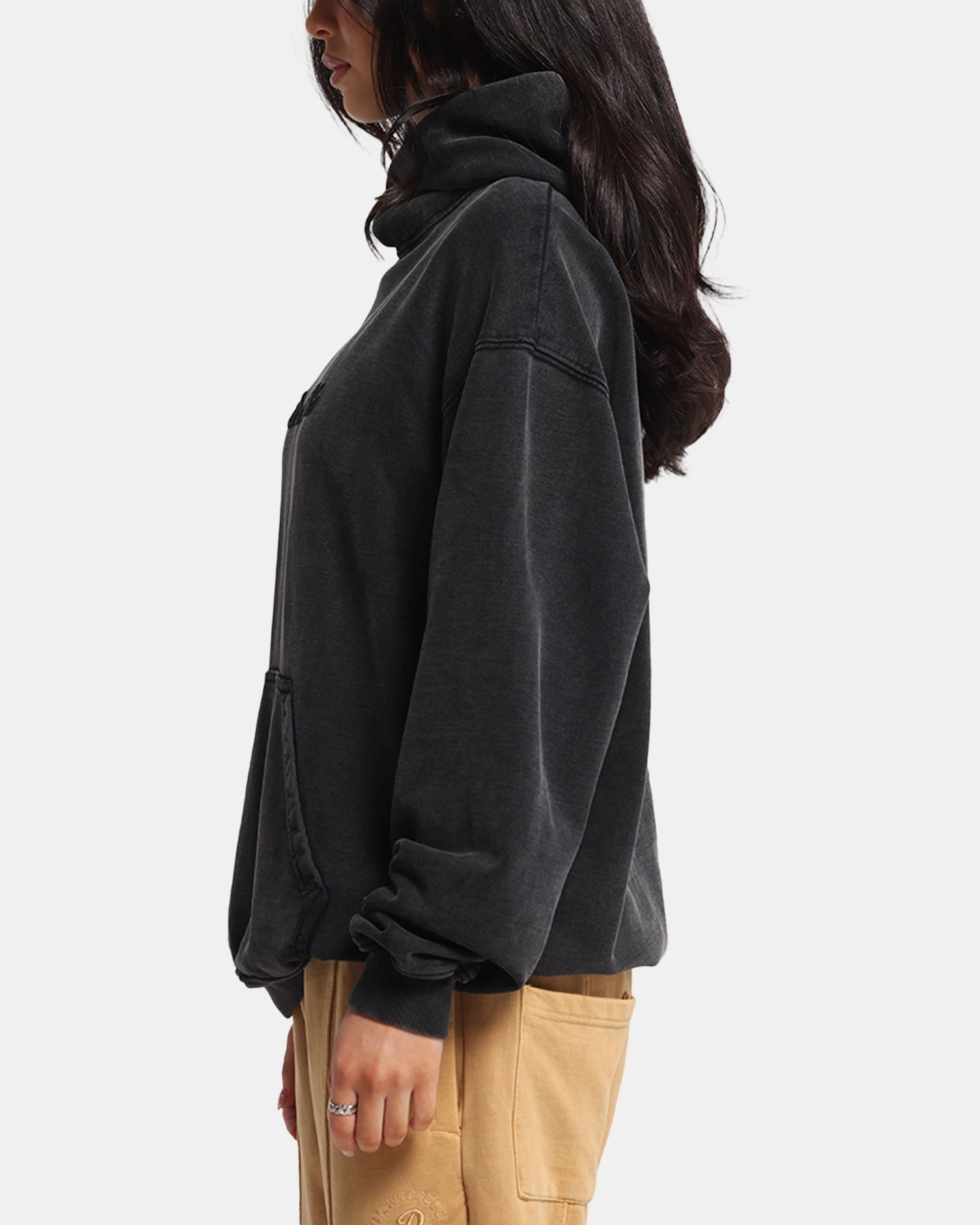Antelope like Oversized Silhouette Dreamville Tonal Hoodie Black Wash