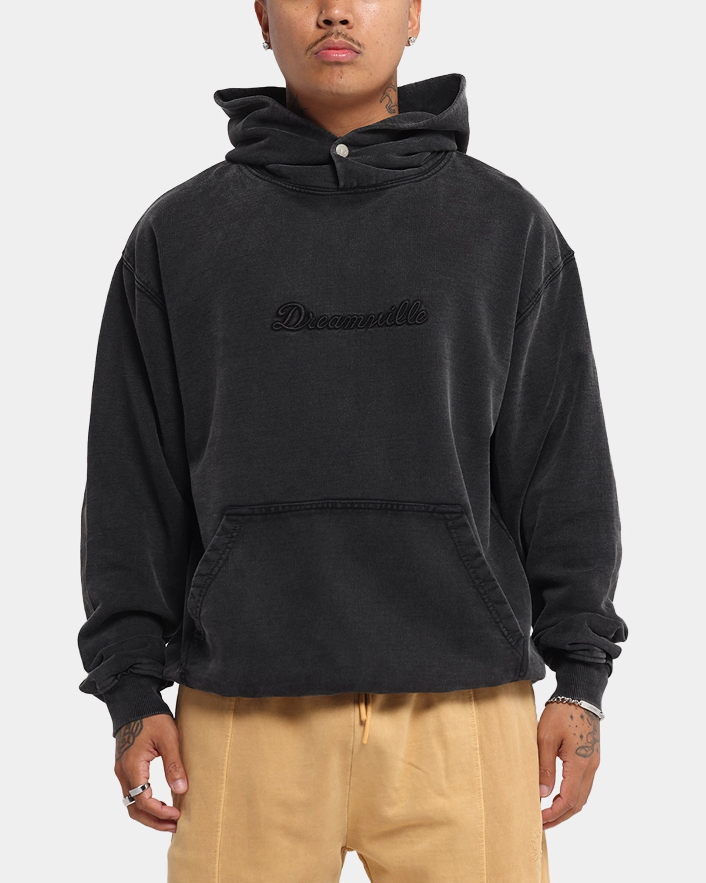 Dreamville Tonal Hoodie Black Wash Wombat like