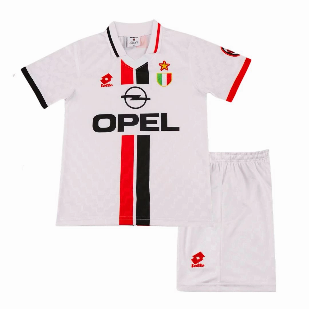 1996/97 AC Milan Away Jersey Kids Retro Edition Raglan sleeves