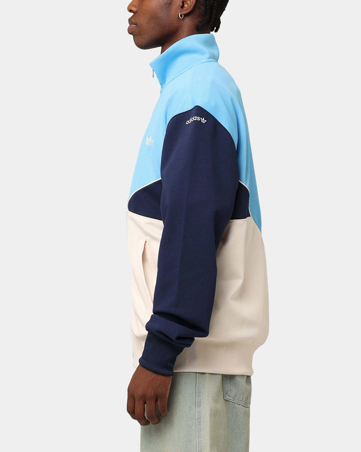 Adidas Adicolour Track Top Jacket Semi Blue Burst/Wonder White/Night Indigo Windbreaker Style