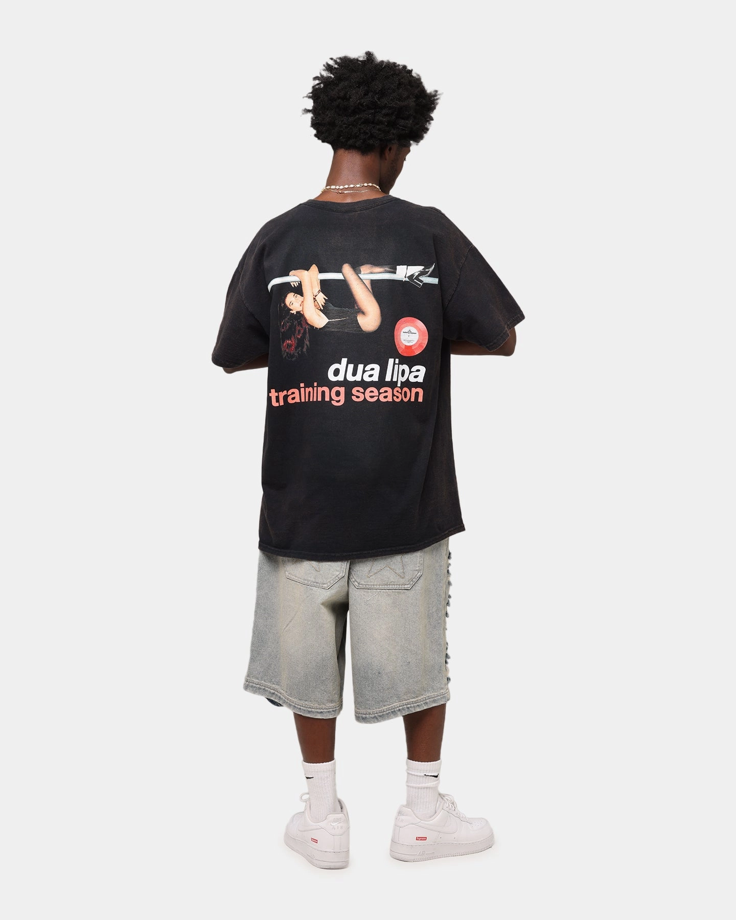 Dua Lipa Training Season T-Shirt Black Vintage Sun Protection