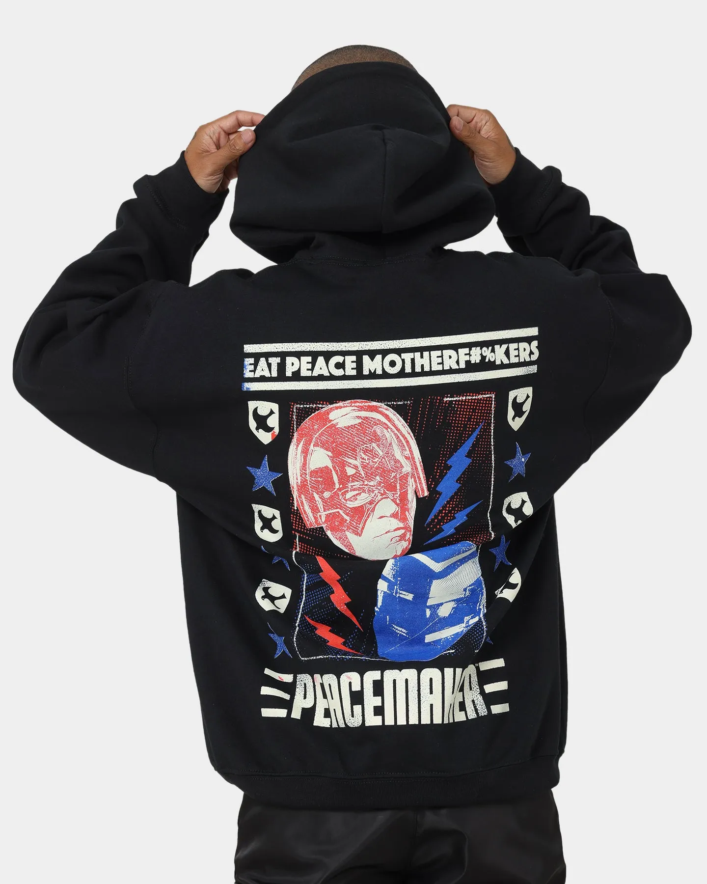 Classic Style Skinny Fit Goat Crew X Peacemaker Eat Peace MF Hoodie Black