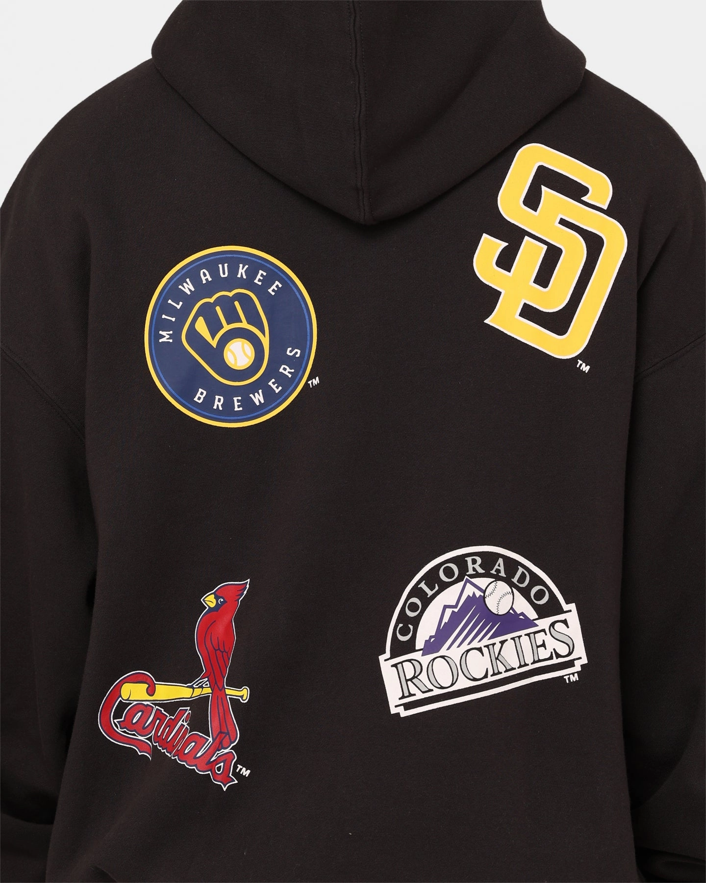 Remember Majestic Athletic MLB League Patch Hoodie Black