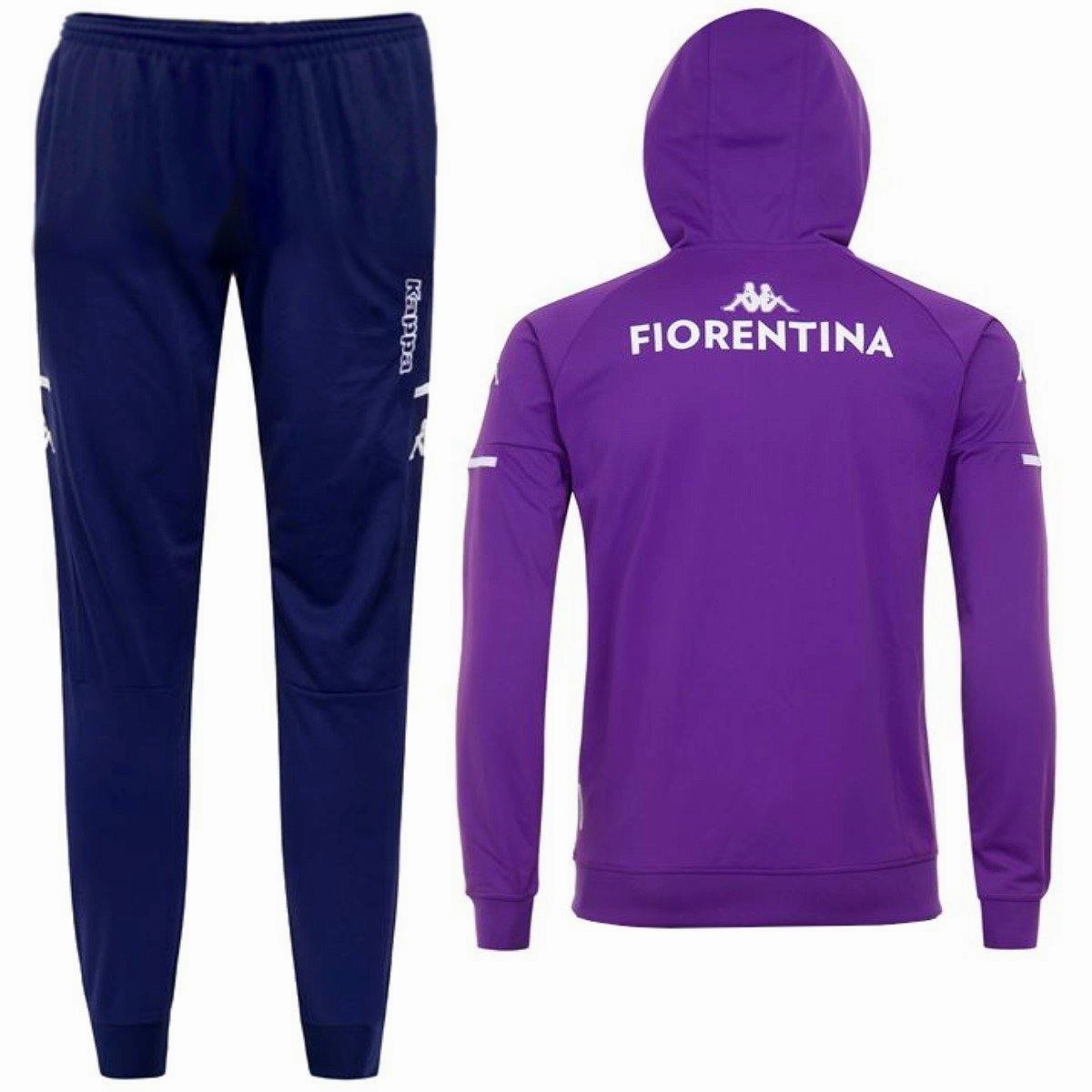 Fiorentina hooded presentation soccer tracksuit 2020/21 - Kappa Resort Wear