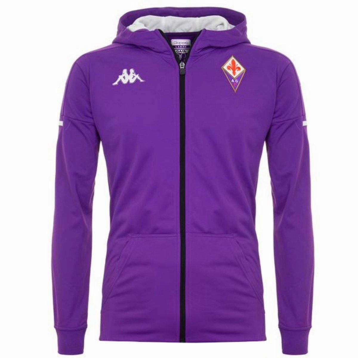 Fiorentina hooded presentation soccer tracksuit 2020/21 - Kappa FlexFit Adjustable Cuffs Rugby