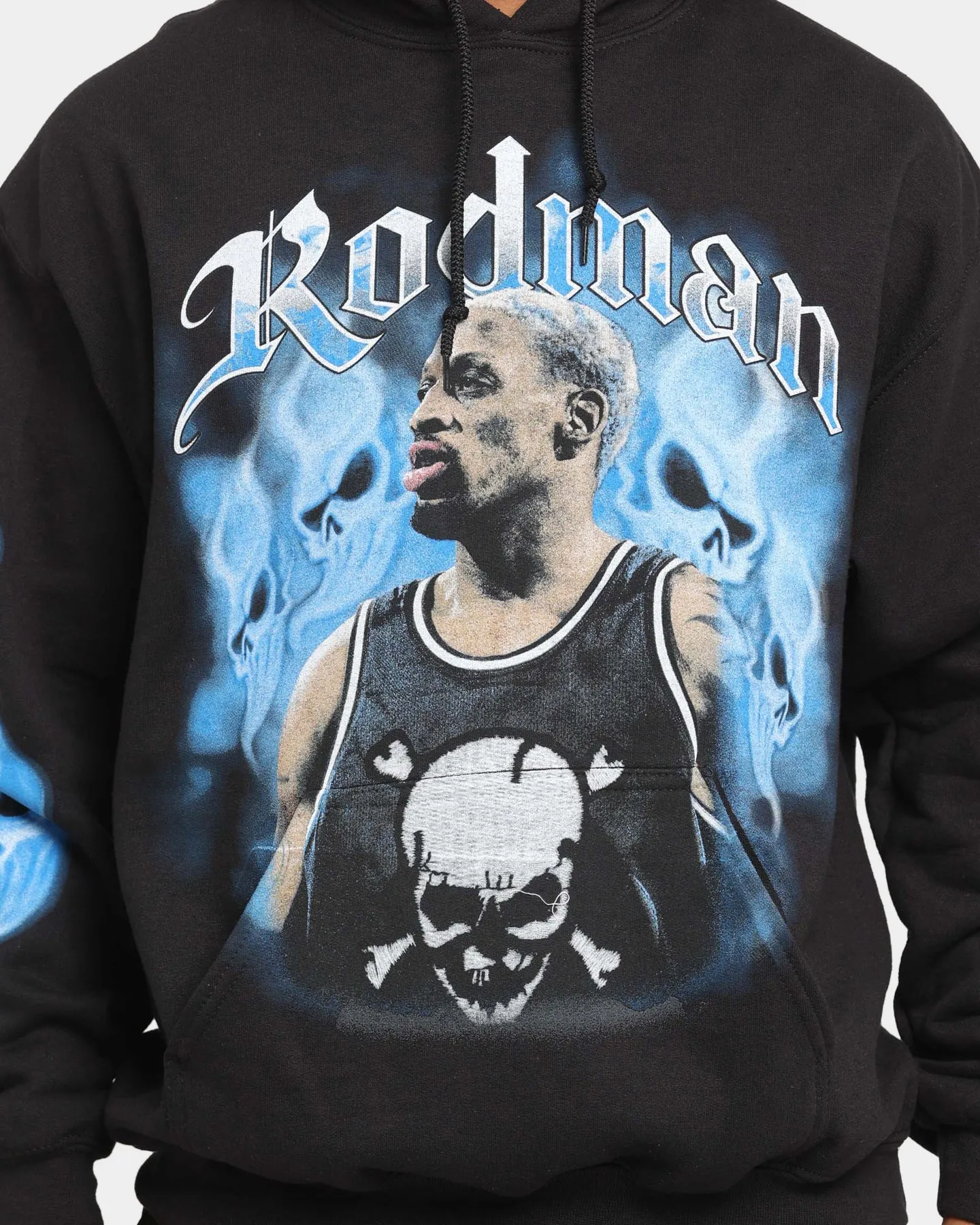 Rodman Brand Rodman Skulls Vintage Hoodie Black Wash Flexible Zipper System Water Repellent Finish