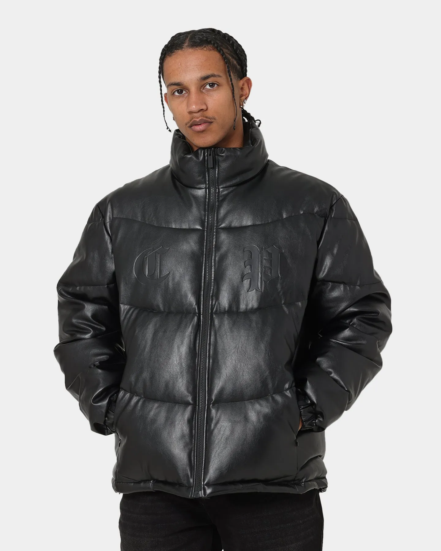 Fall Friendly Carr?? Paris Leather Wave Puffer Jacket Black