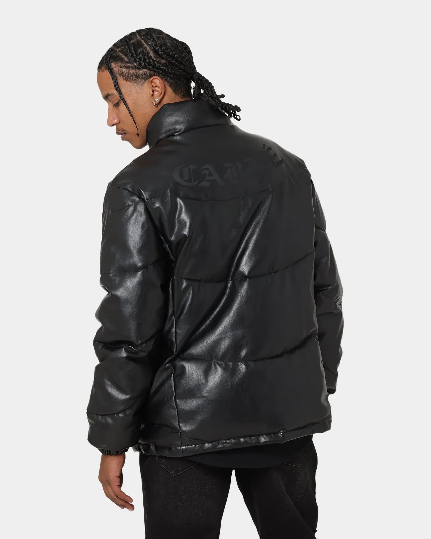 Carr?? Paris Leather Wave Puffer Jacket Black Abrasion Resistant Panels