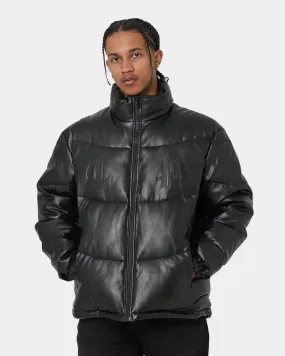 Fall Friendly Carr?? Paris Leather Wave Puffer Jacket Black