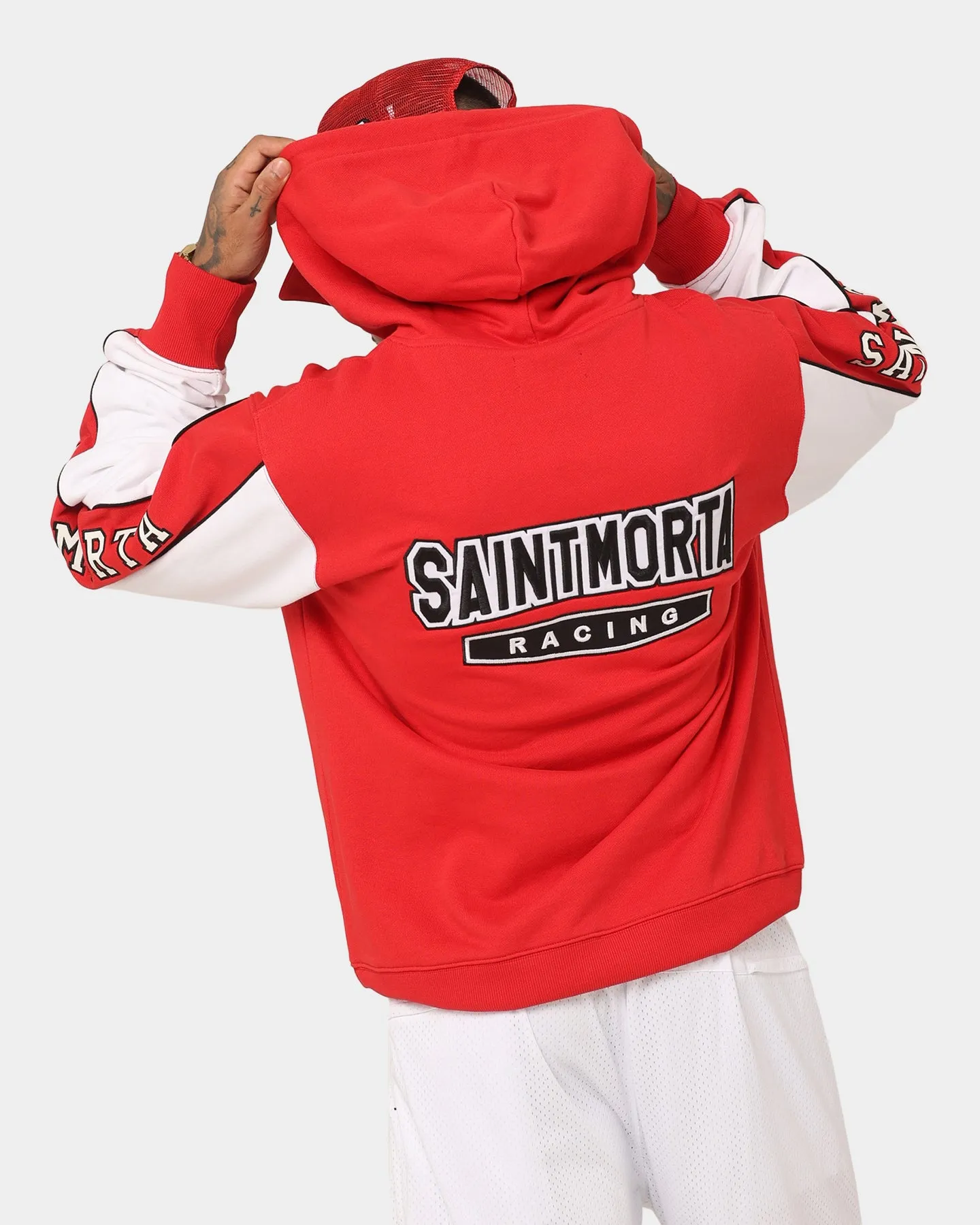 Saint Morta Pro Racing Hoodie Red Windproof Outer Layer