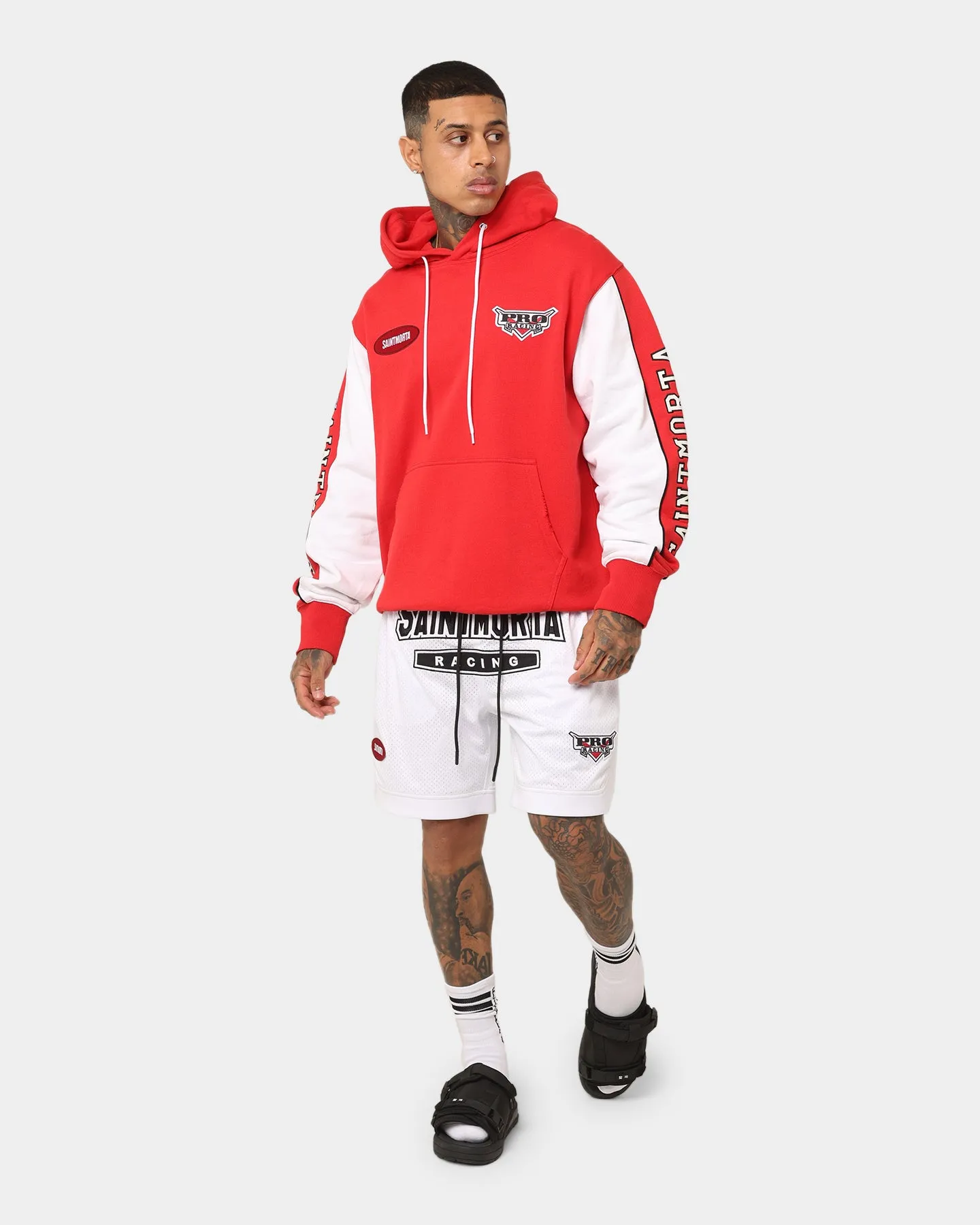 WeightDispersing Padding Saint Morta Pro Racing Hoodie Red