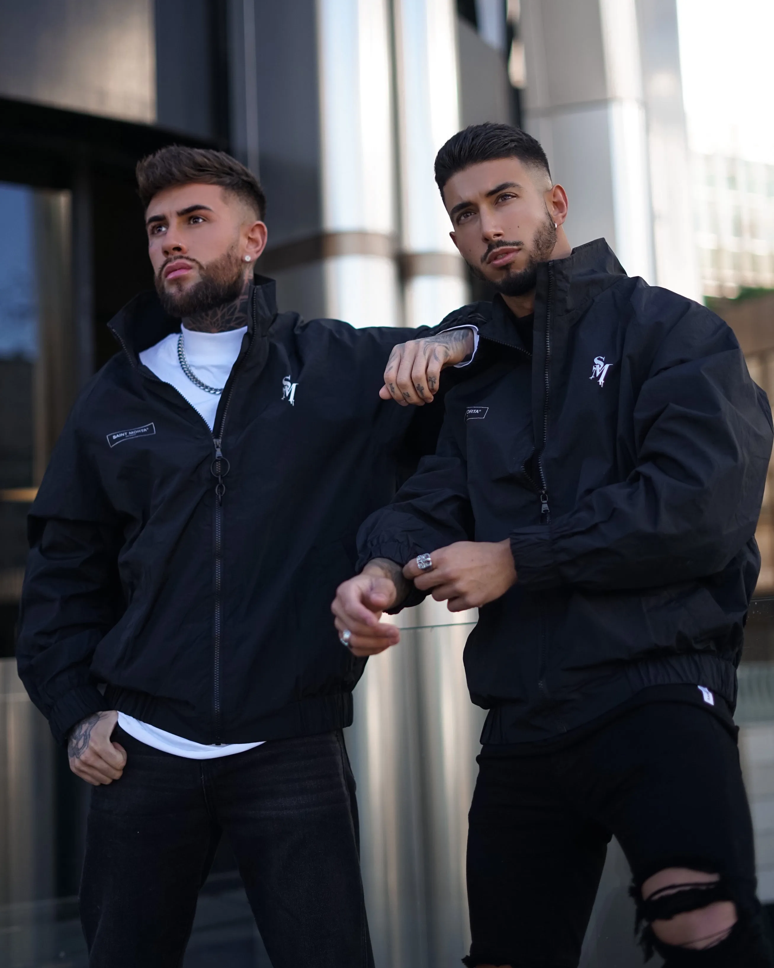 Saint Morta Alpha Homora Windbreaker Black/Silver Network