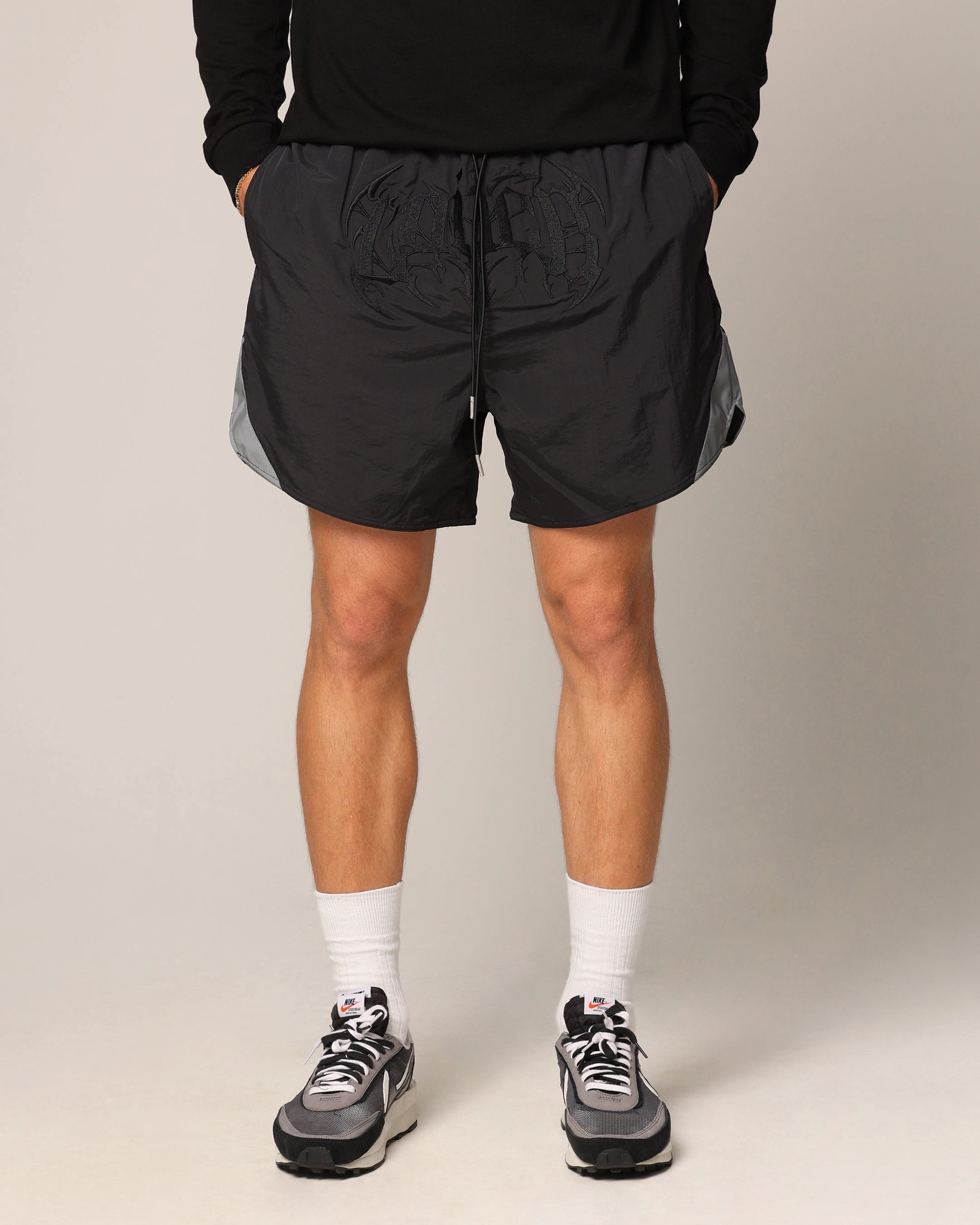 Loiter Shadow Walk Shorts Black Flexible Design