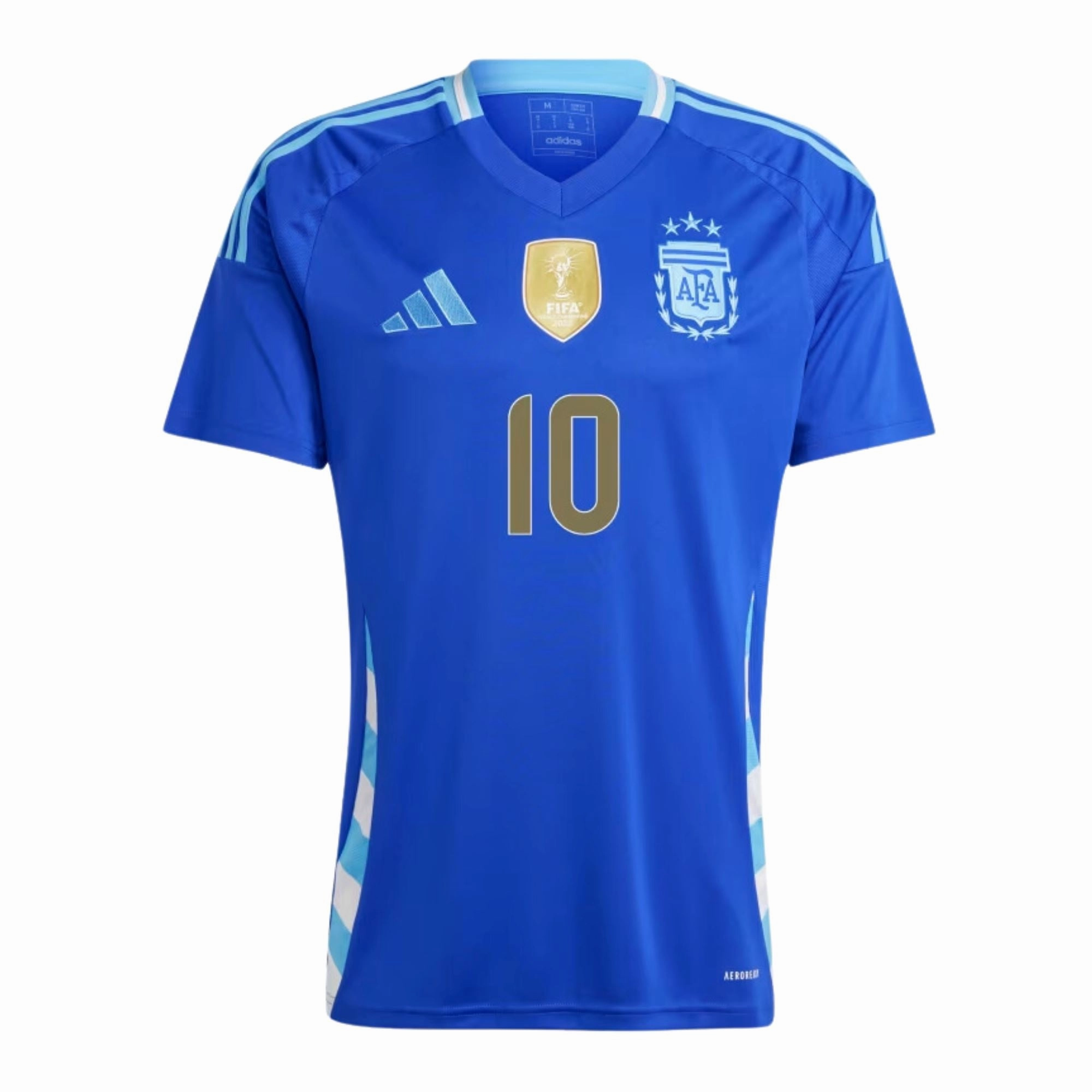 High Elasticity Cloth Garment Dyed Finish Argentina Away Messi 10 Jersey 24/25