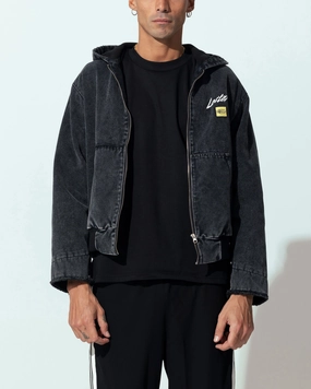 Loiter Workwear Zip Jacket Vintage Black Winter Gear