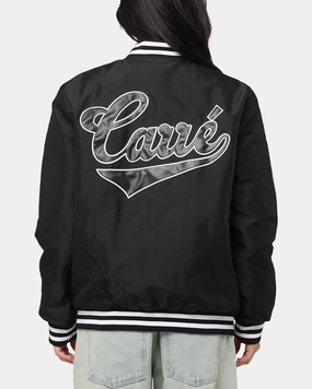 Carre Team Puffer Varsity Jacket Black/White Congratulate