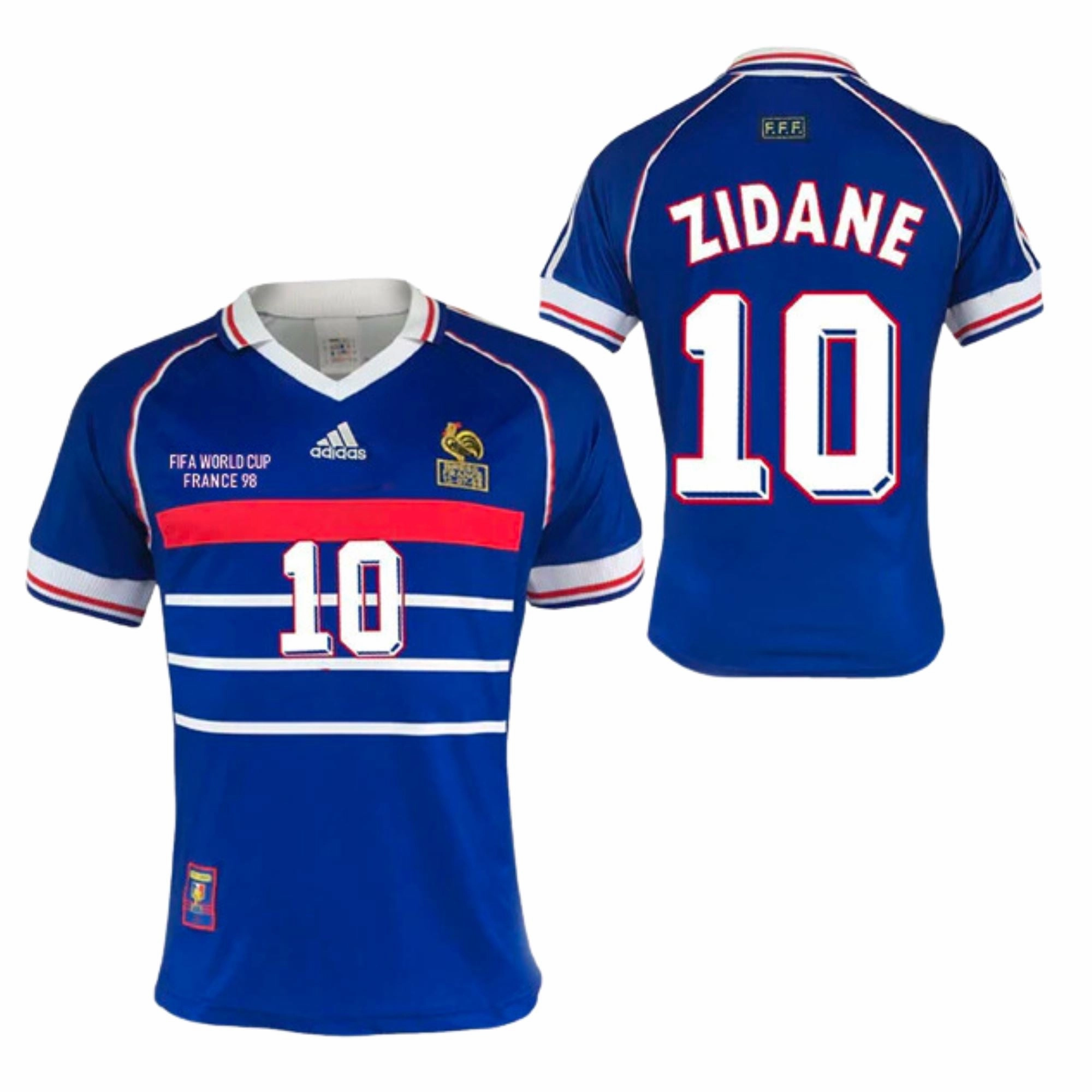 France 1998 World Cup Jersey Zidane Hydrophobic Edge Taping