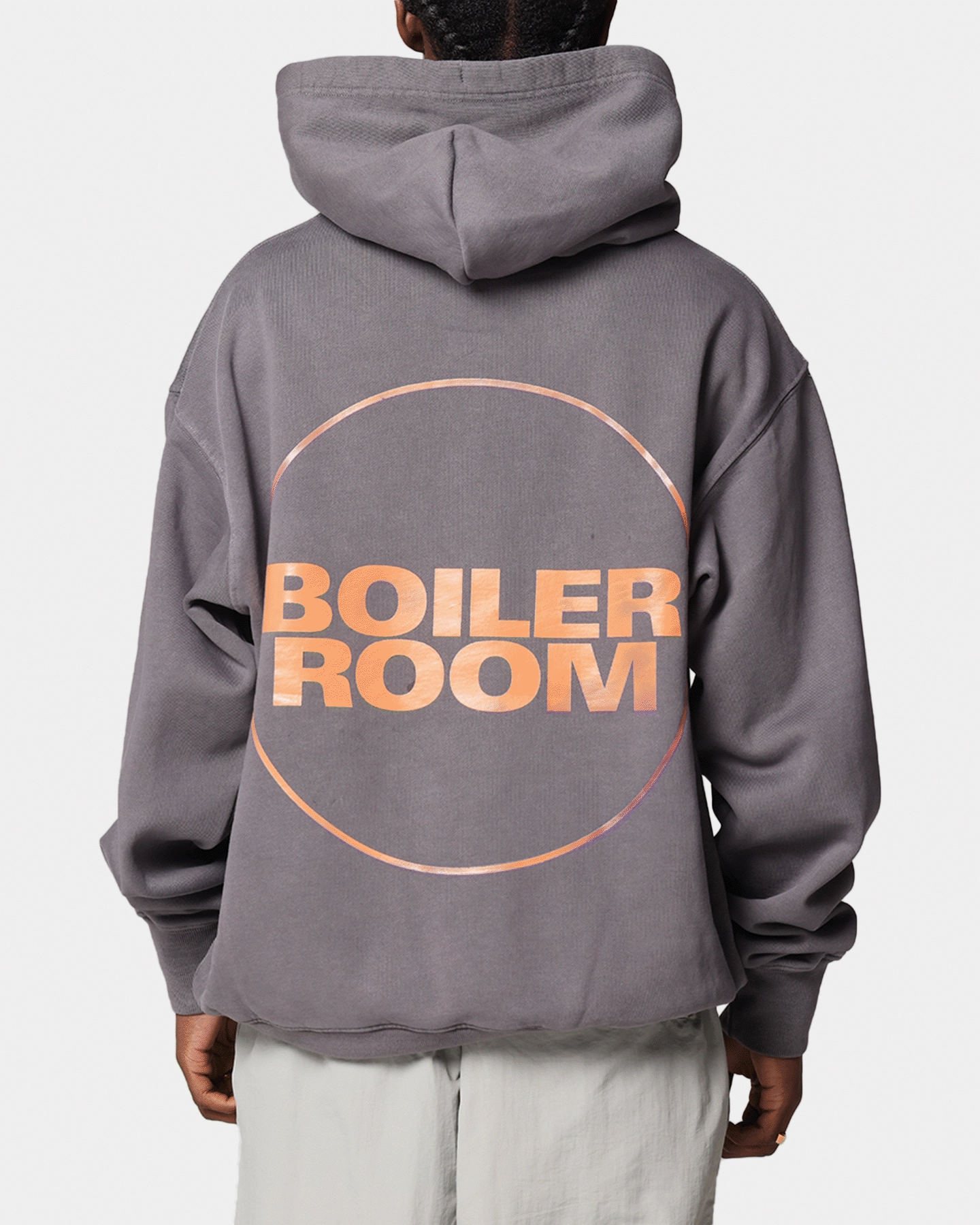 Echidna like Flatlock Seam Finish Boiler Room Core Boiler Room Hoodie Slate