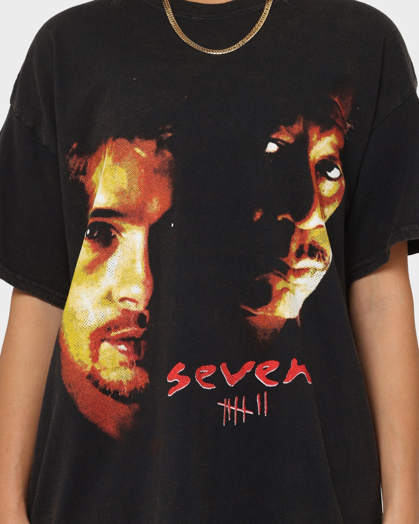 American Thrift X Seven Seven Vintage T-Shirt Black Wash Cool Comfort Reinforced Neckline