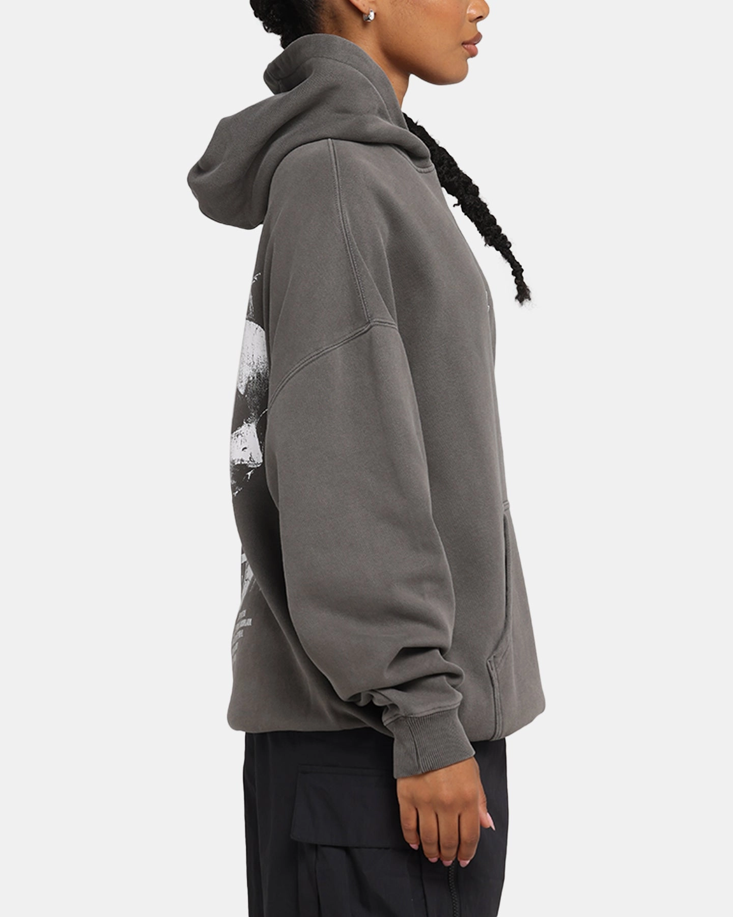 The Anti Order Truth In Chaos Boxy Hoodie Washed Charcoal Outdoor Apparel