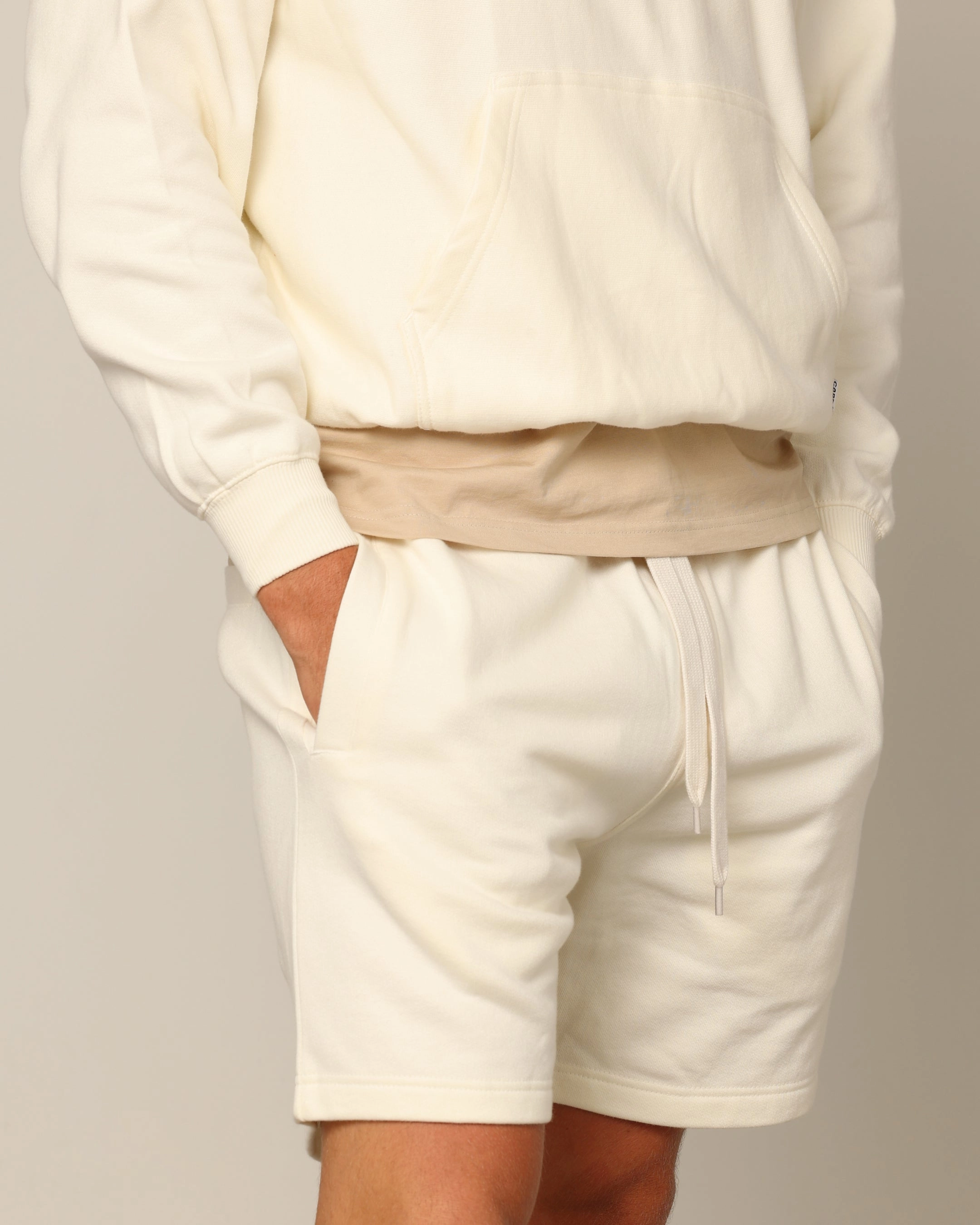 Carr?? Blanc Classic Sweat Shorts Off White Breathable Design