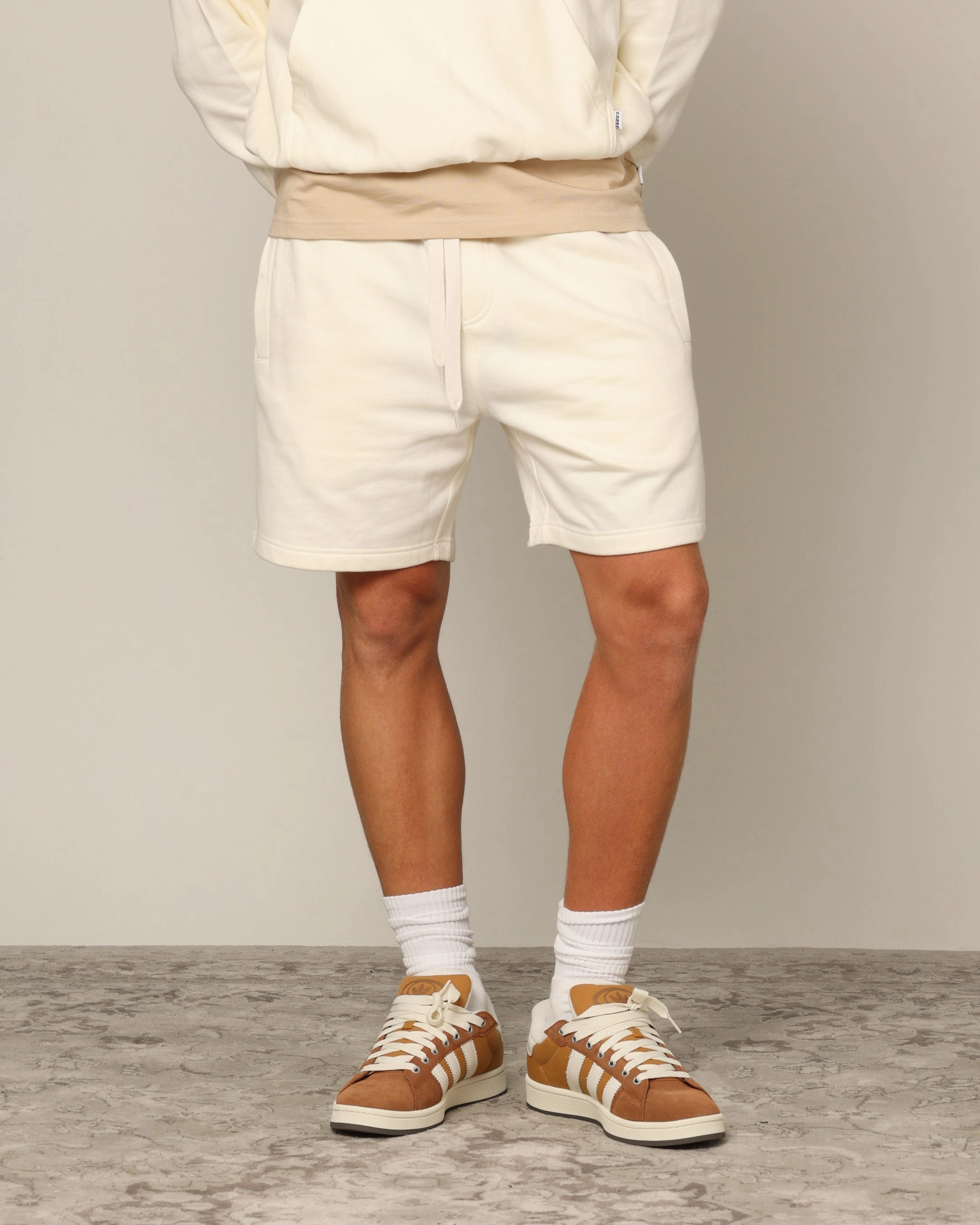 Versatile Layering Carr?? Blanc Classic Sweat Shorts Off White