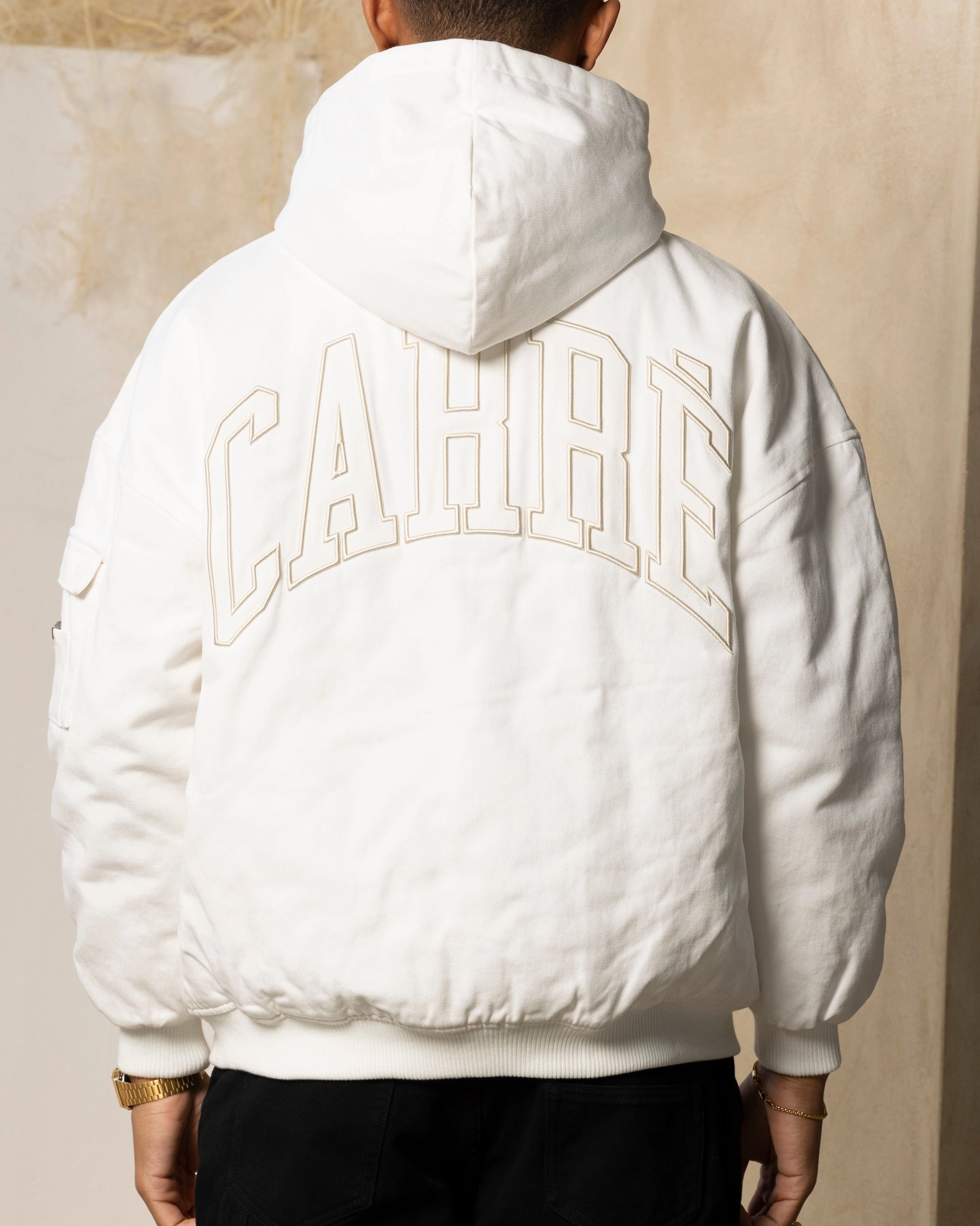 Carre Arch Work Bomber Jacket Off White suitable for offline stores Gore-Tex