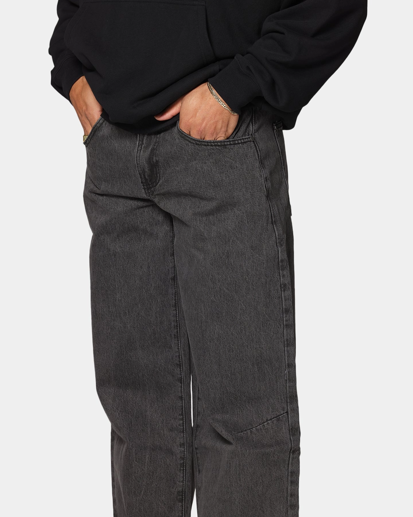 Saint Morta Amplus Jeans Sulphur Grey TaperedLeg QuickReleaseBuckle