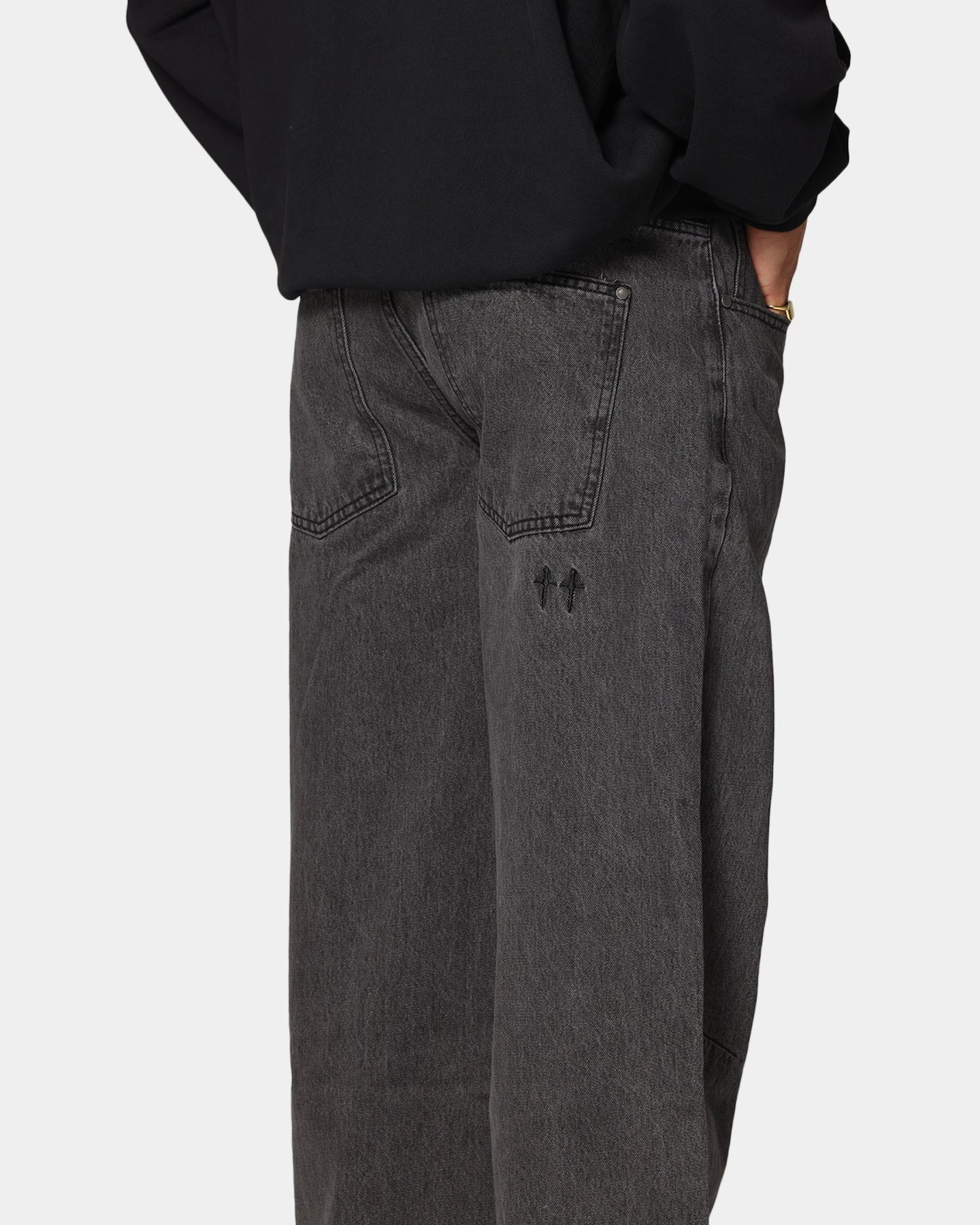 Saint Morta Amplus Jeans Sulphur Grey Airy Feel Basic Utility