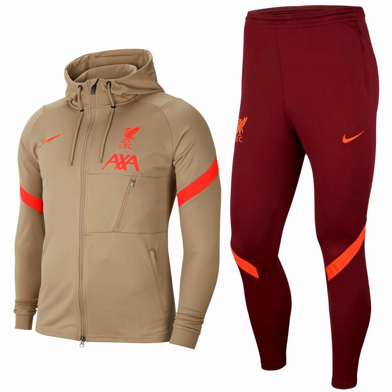 HighEnergyReturnFoam HighVisibilityTrims Liverpool FC hooded presentation soccer tracksuit 2021/22 - Nike