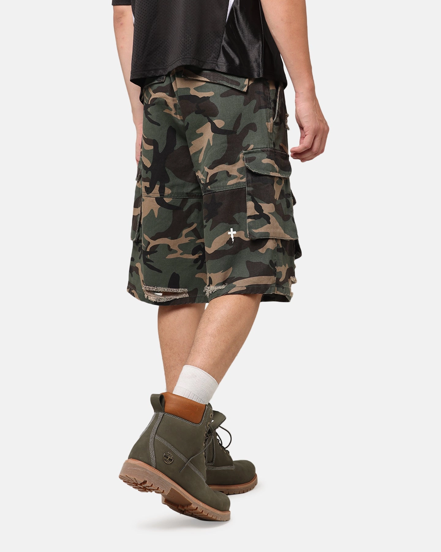 Slim Stretch Stretch Comfort The Anti Order Artillery Baggy Cargo Shorts Woodland Camo