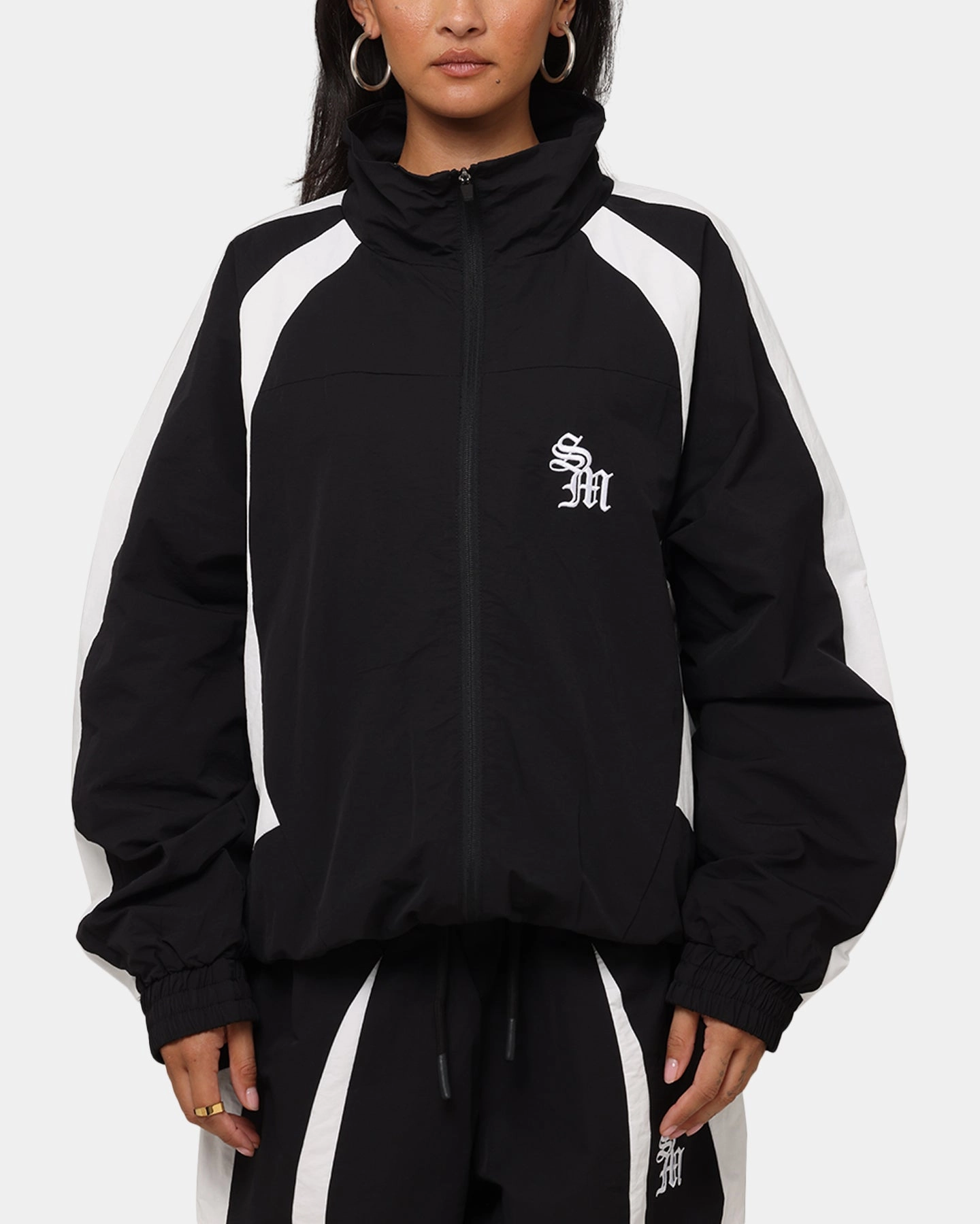 Saint Morta Oblivion Windbreaker Jacket Black/White Weather Ease