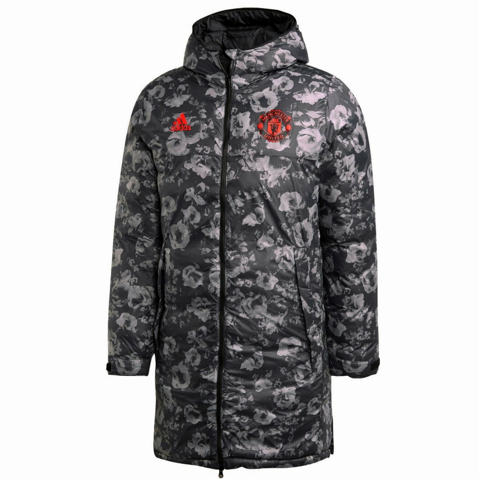 fencing Manchester United soccer down padded long jacket 2019/20 - Adidas