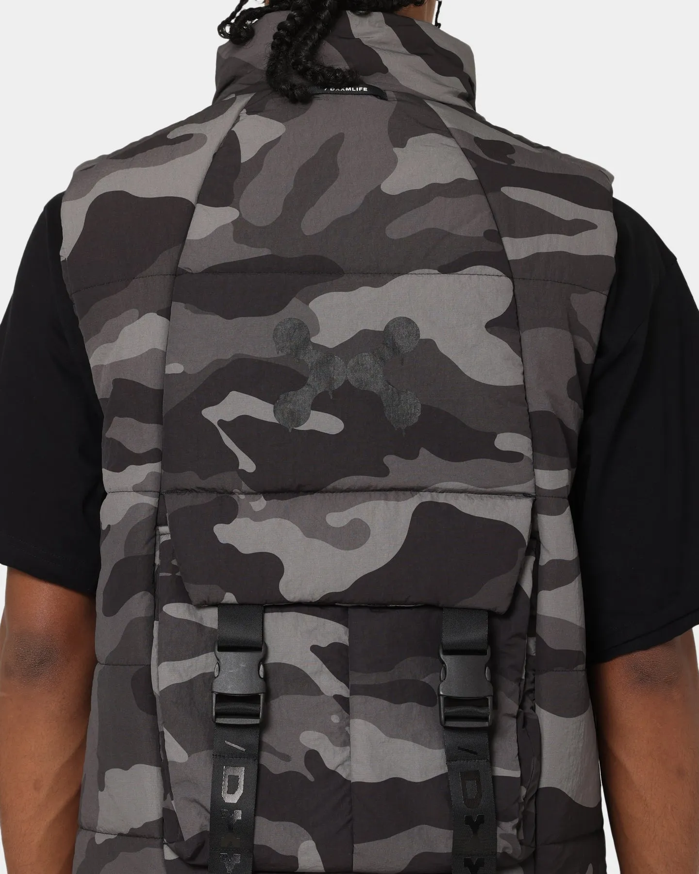 Moisture Wicking Lining DXXMLife L-3 Chainge$ Puffer Vest Grey/Camo