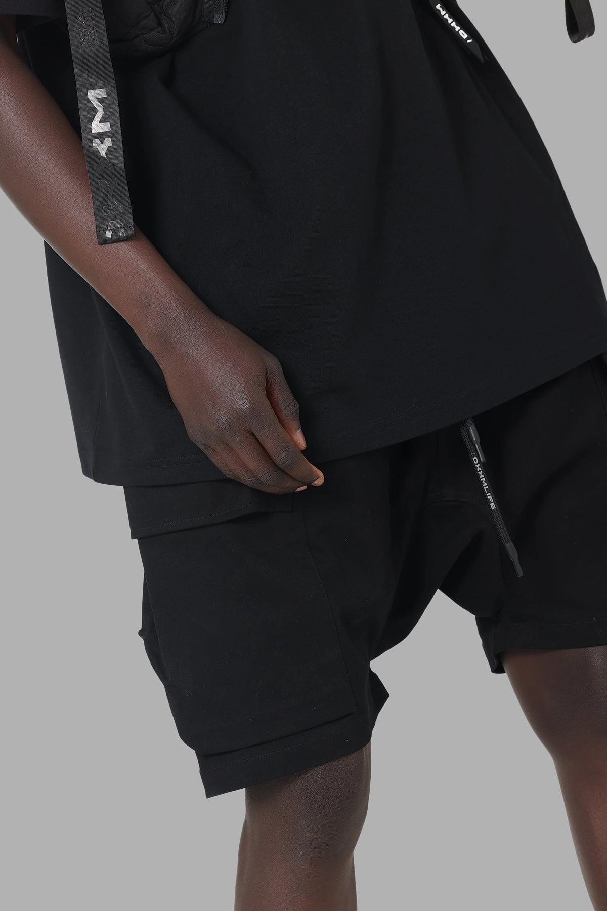 snap closure DXXMLife L-5 A Cargo Shxrt Black