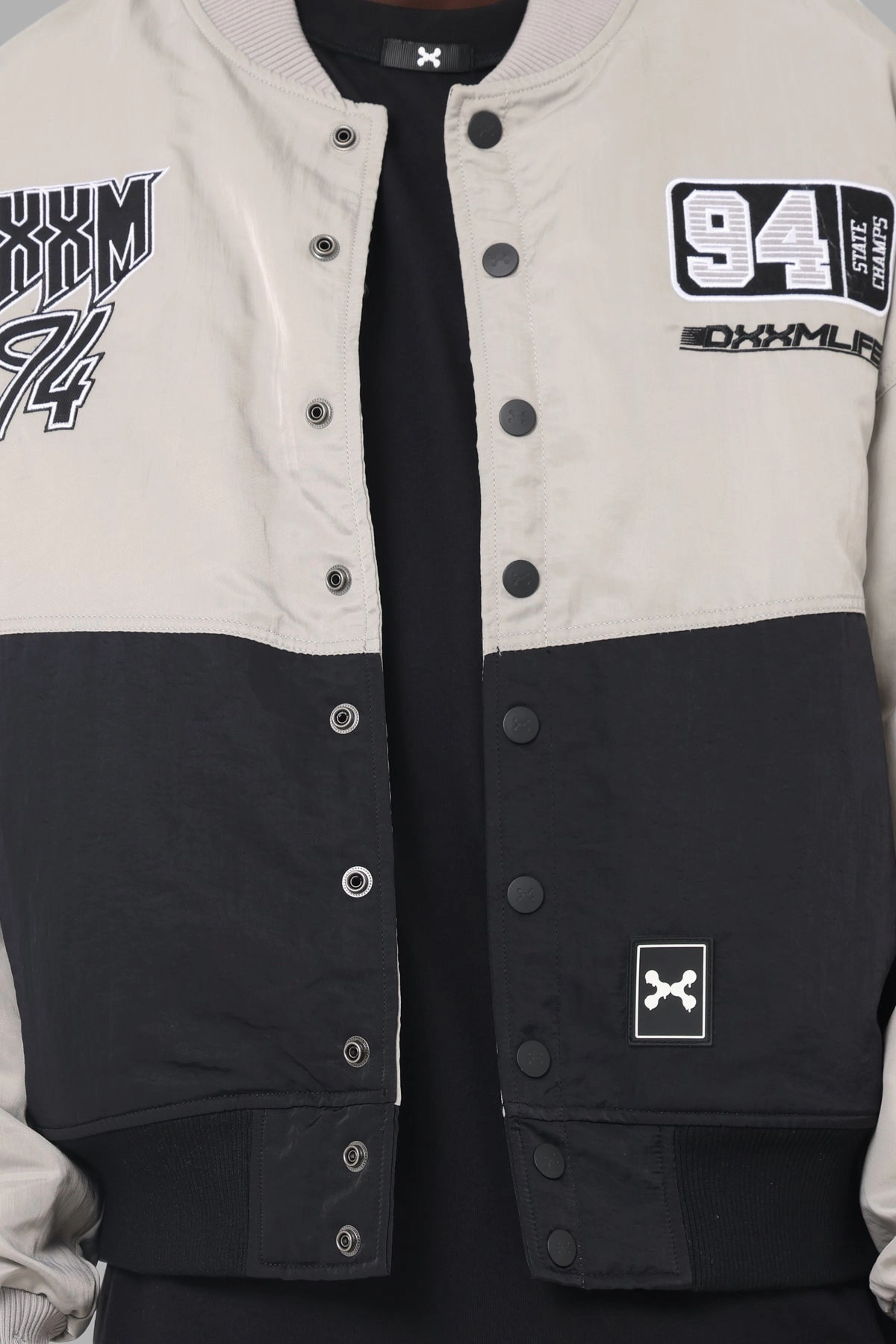 casual outing Noise Reducing Fabric DXXMLife L-5 DXXM Racing Jacket Grey/Black