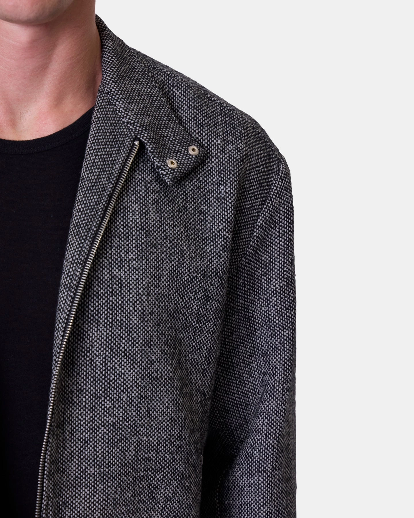 MNML Tweed Mod Jacket Black/Grey Solid