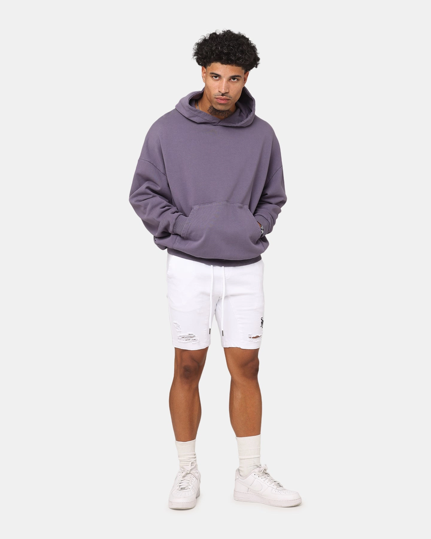 Saint Morta Pericles Applique Hoodie Purple Soft Interior Lining Hairspray