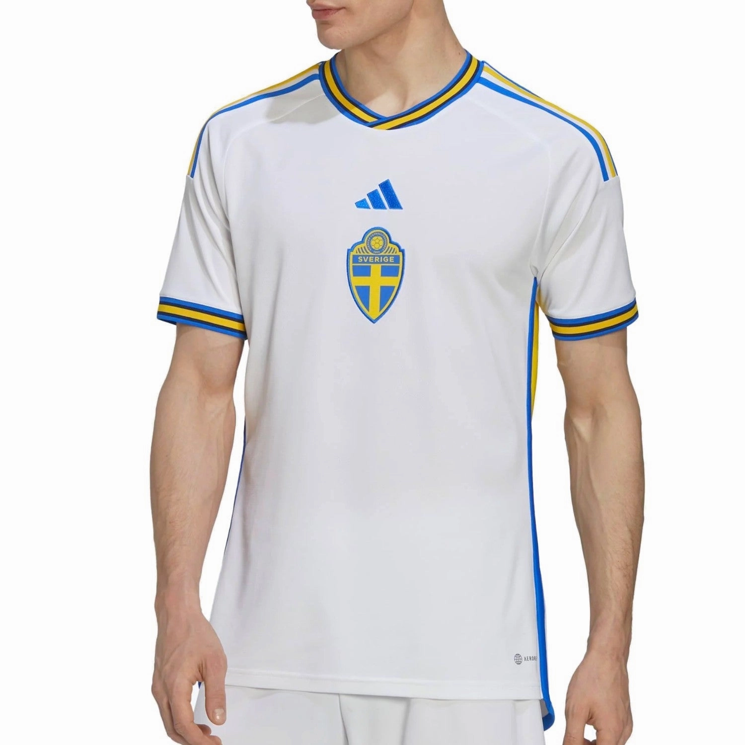 Microperforated Upper Material Sweden national team Away soccer jersey 2022/23 - Adidas