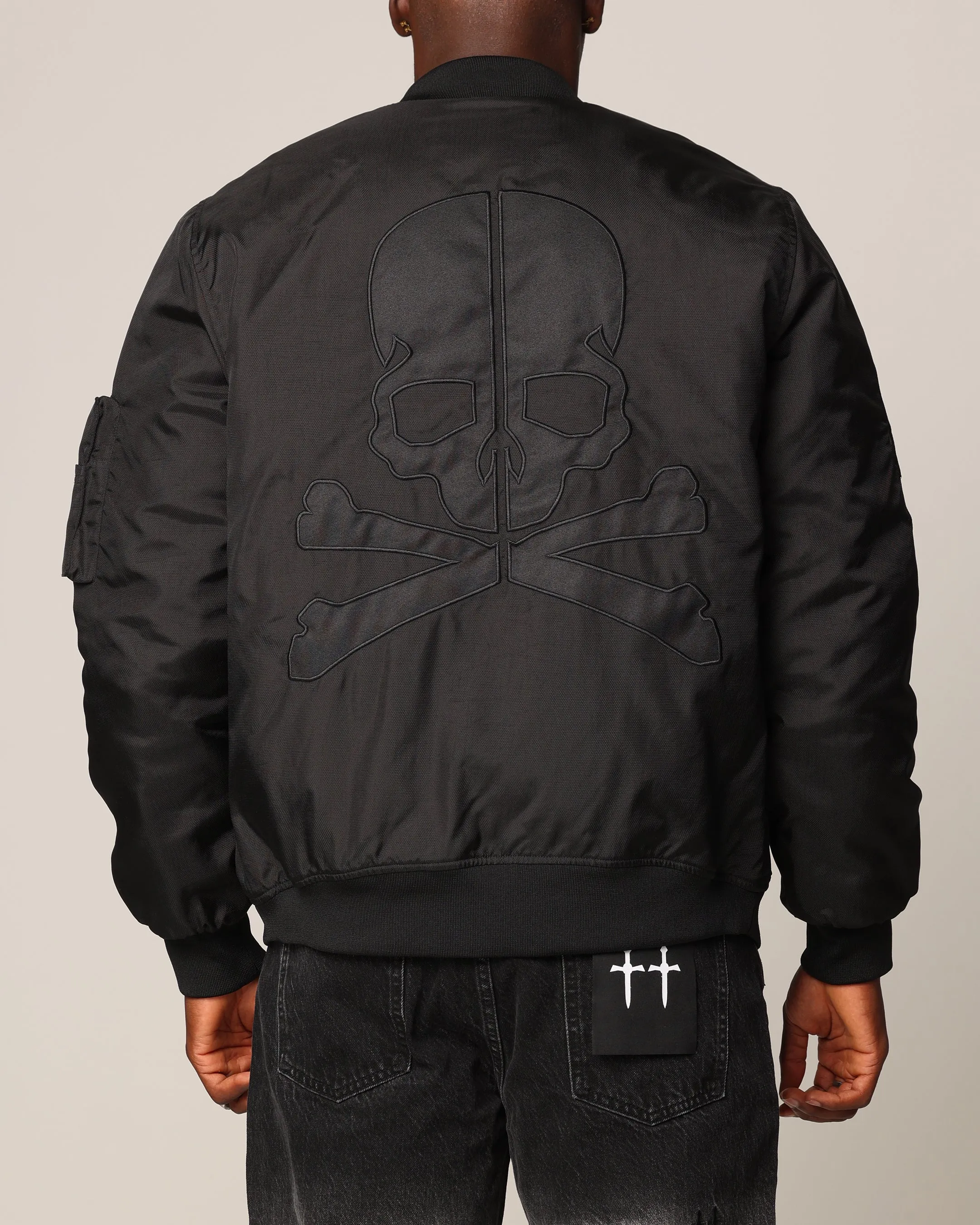 Pocket-square Saint Morta Hellfire Bomber Jacket Black
