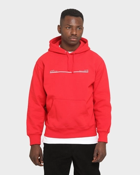 Supreme Shop Hooded Sweatshirt Red Reveal Magnetic Closure System