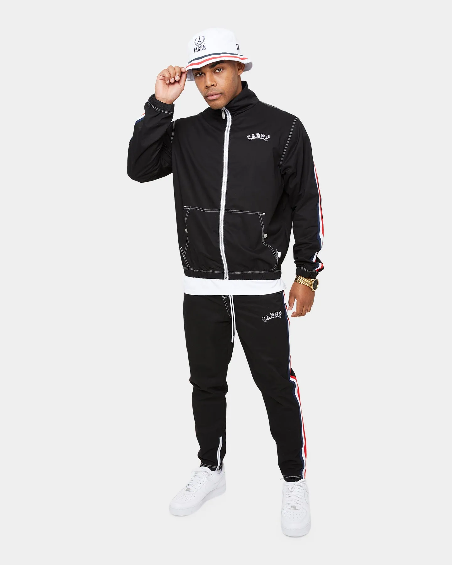 coastal Art Carre Jog Track Jacket Black