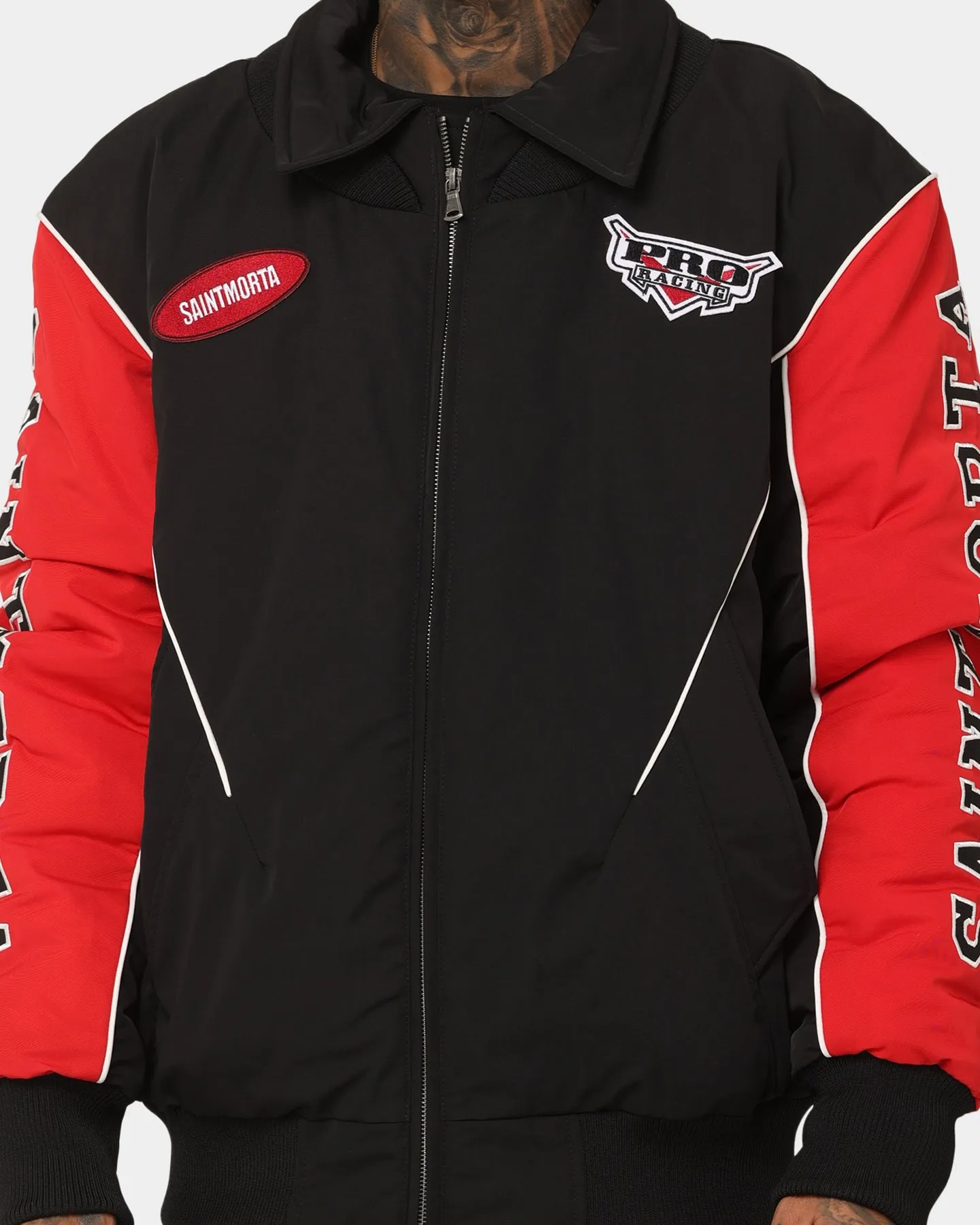 Saint Morta Pro Racing Bomber Jacket Black/Red Network Black
