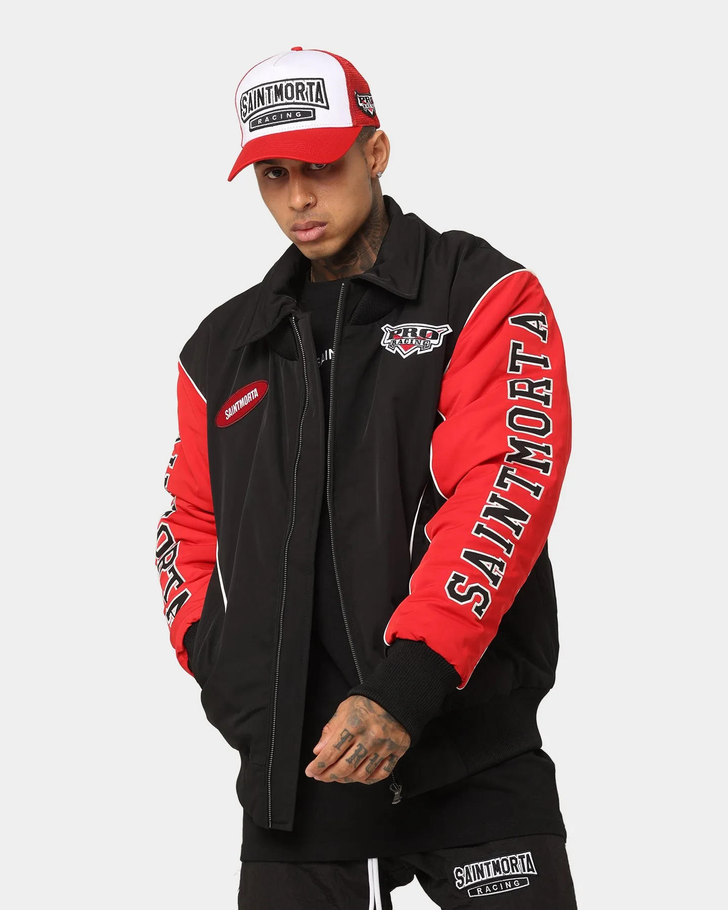 Box Saint Morta Pro Racing Bomber Jacket Black/Red