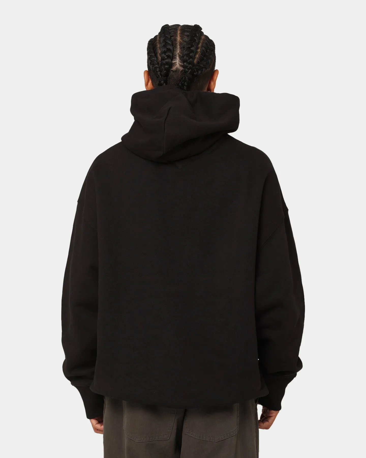 Tommy Jeans Tommy Badge Hoodie Black Storm Resistant Closure Patchwork